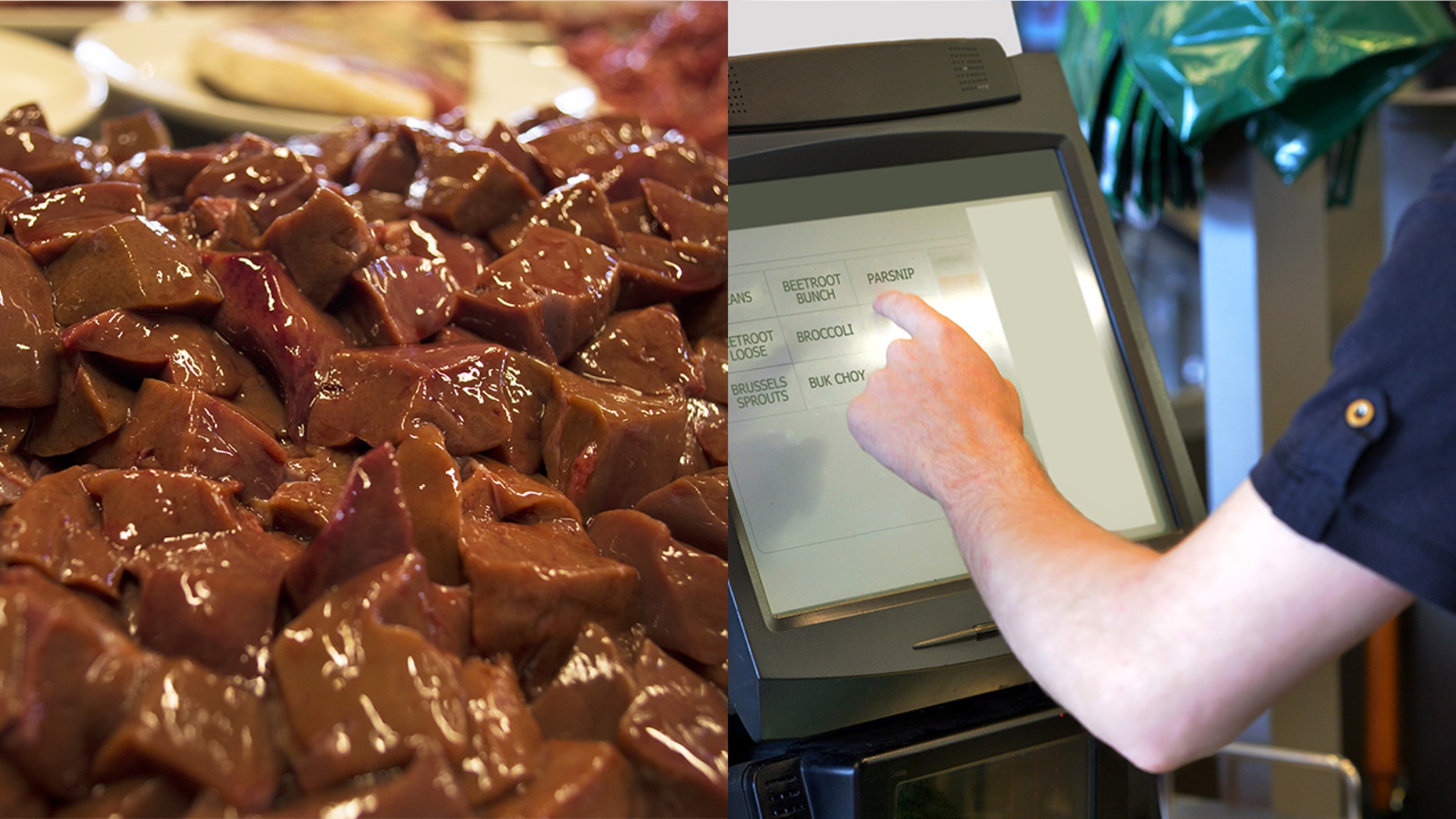 A man tried to pass off veal liver as fruit at the grocery store self check-out and ended up in jail.