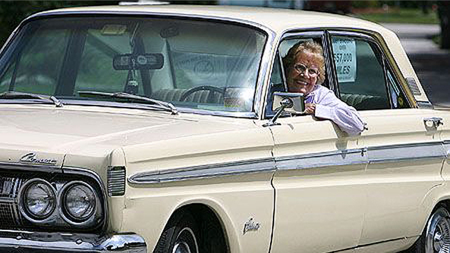 After 576,000 miles in the same 1964 Mercury Comet Caliente, Rachel Veitch is stepping on the brakes due to age-related macular degeneration in both eyes.