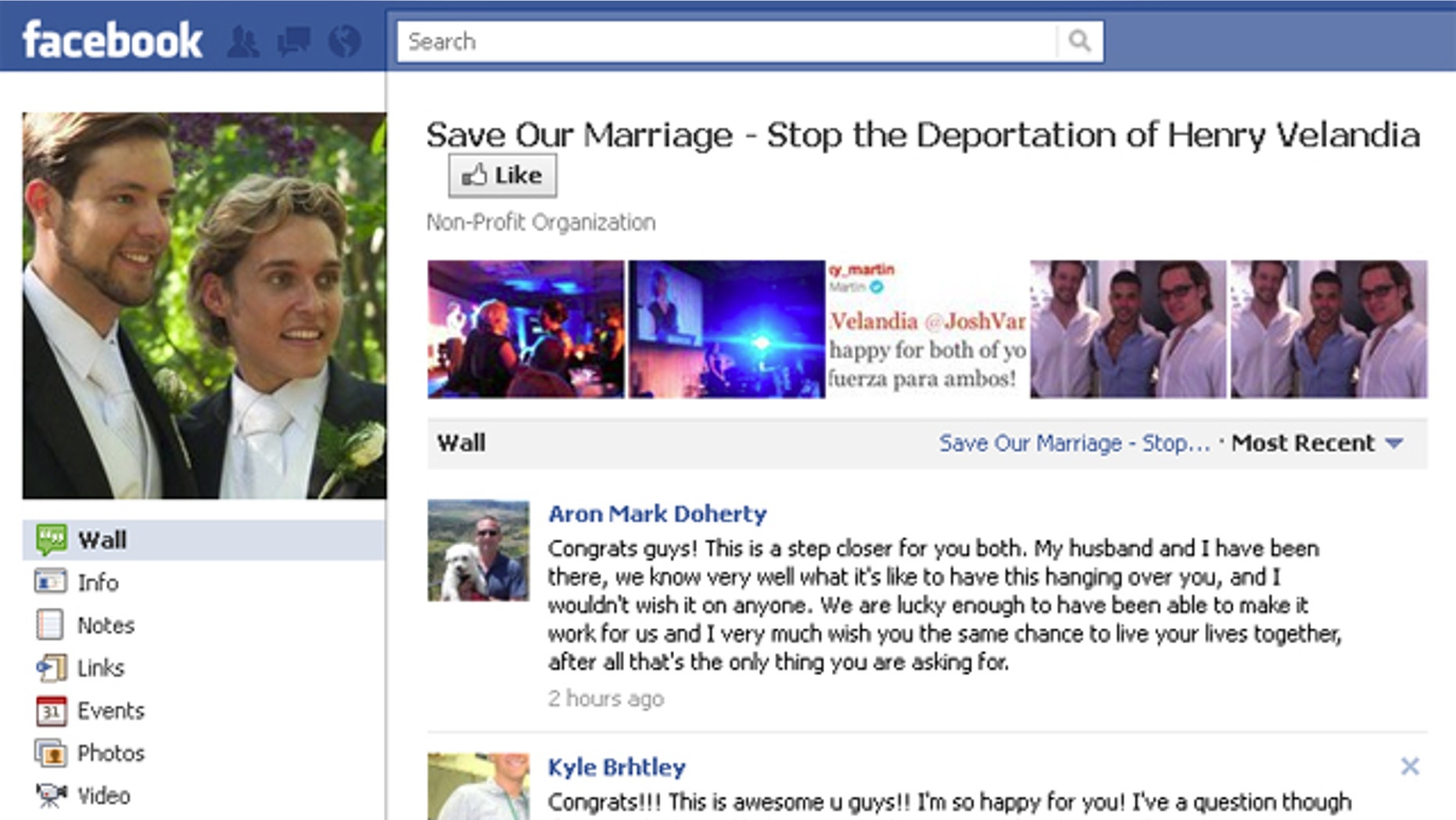 More than 10,000 people have indicated their support of stopping the deportation hearings of Henry Velandia on a Facebook page seen above.