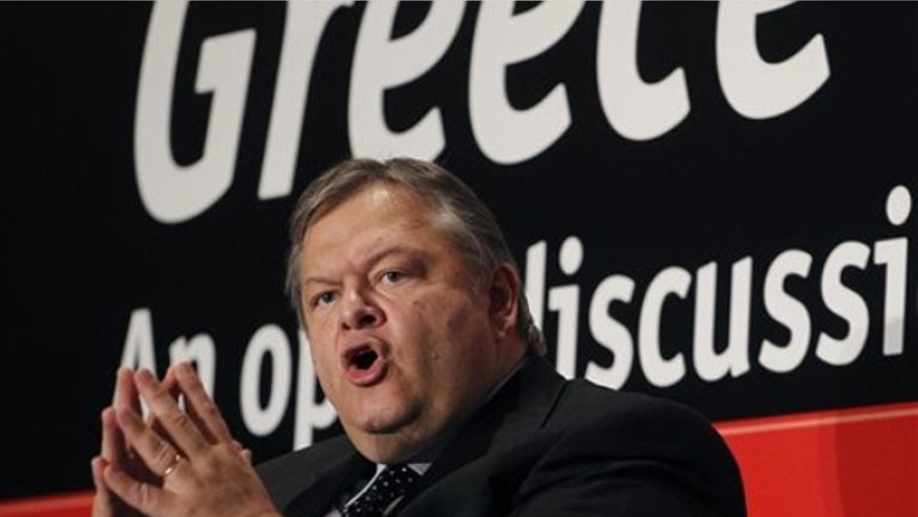 Sept. 19: Greek Minister of Finance Evangelos Venizelos speaks during a conference in Athens.