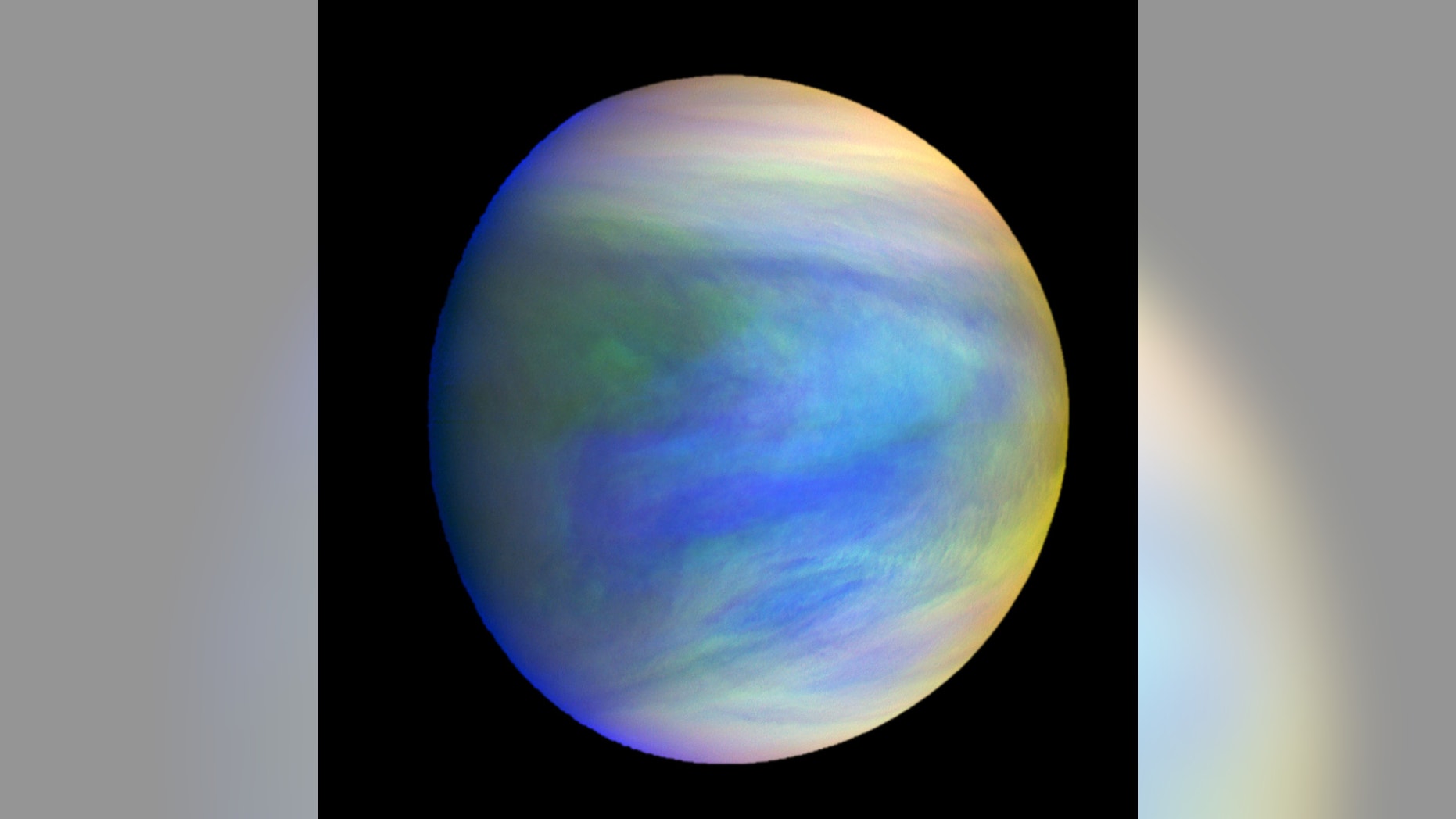 A composite image of Venus as seen by Japan's Akatsuki spacecraft. The clouds of Venus may provide an environment capable of supporting microbial life, some researchers say.