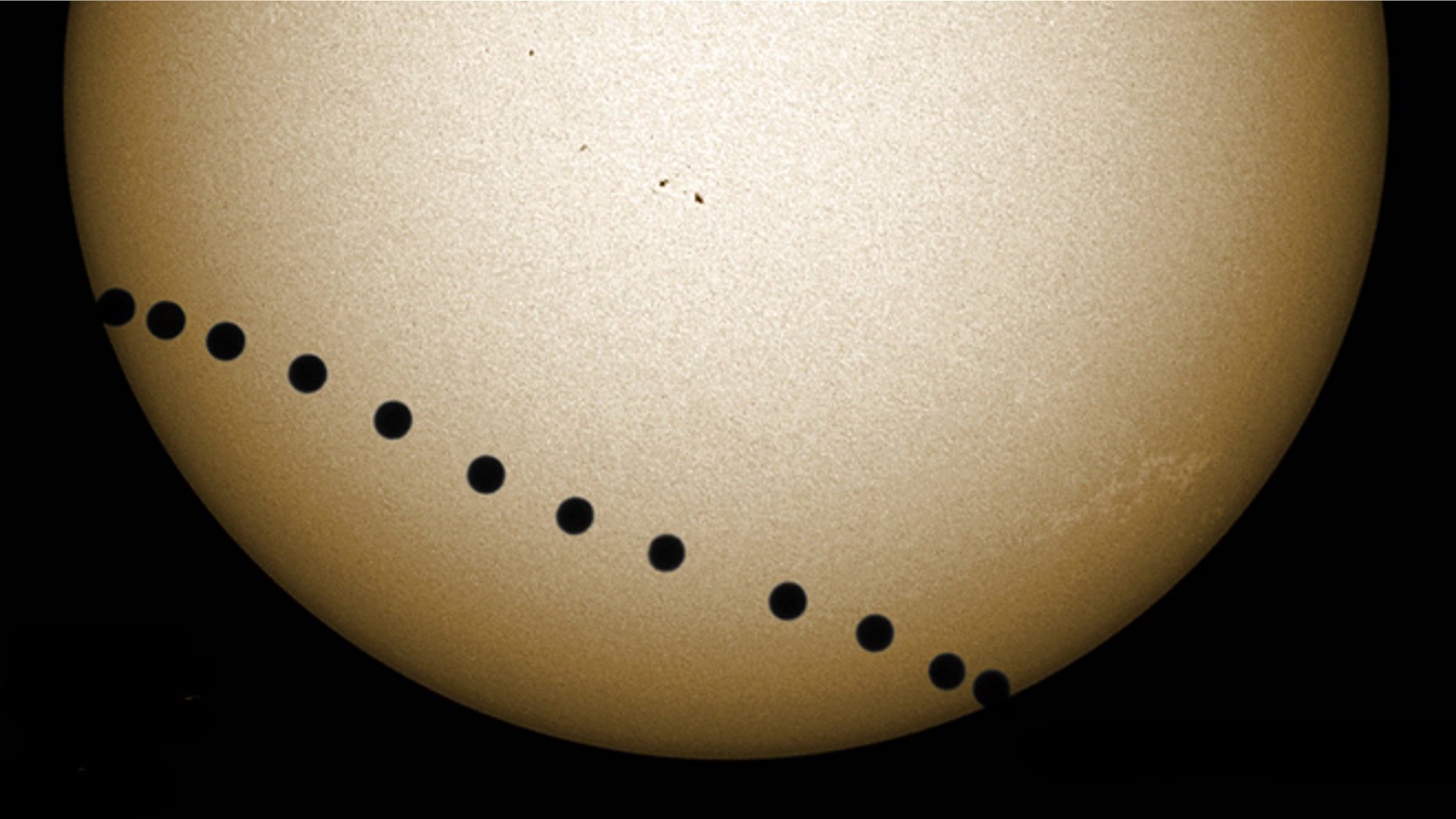 Giovanni Paglioli took this image on June 8, 2004, from Centro Astronomico Neil Armstrong in Salerno, Italy. The transit, or passage, of Venus across the face of the Sun is one of natures rarest celestial phenomena.