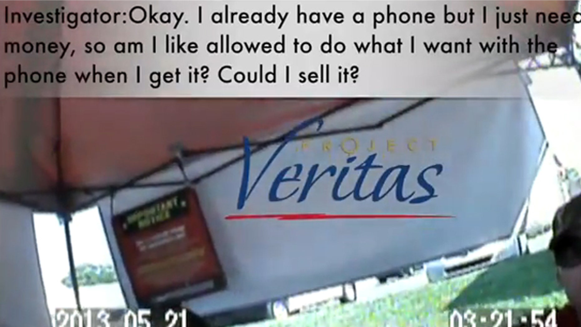 Shown here is an image, from a video released by Project Veritas, of a Philadelphia location for Stand Up Wireless.