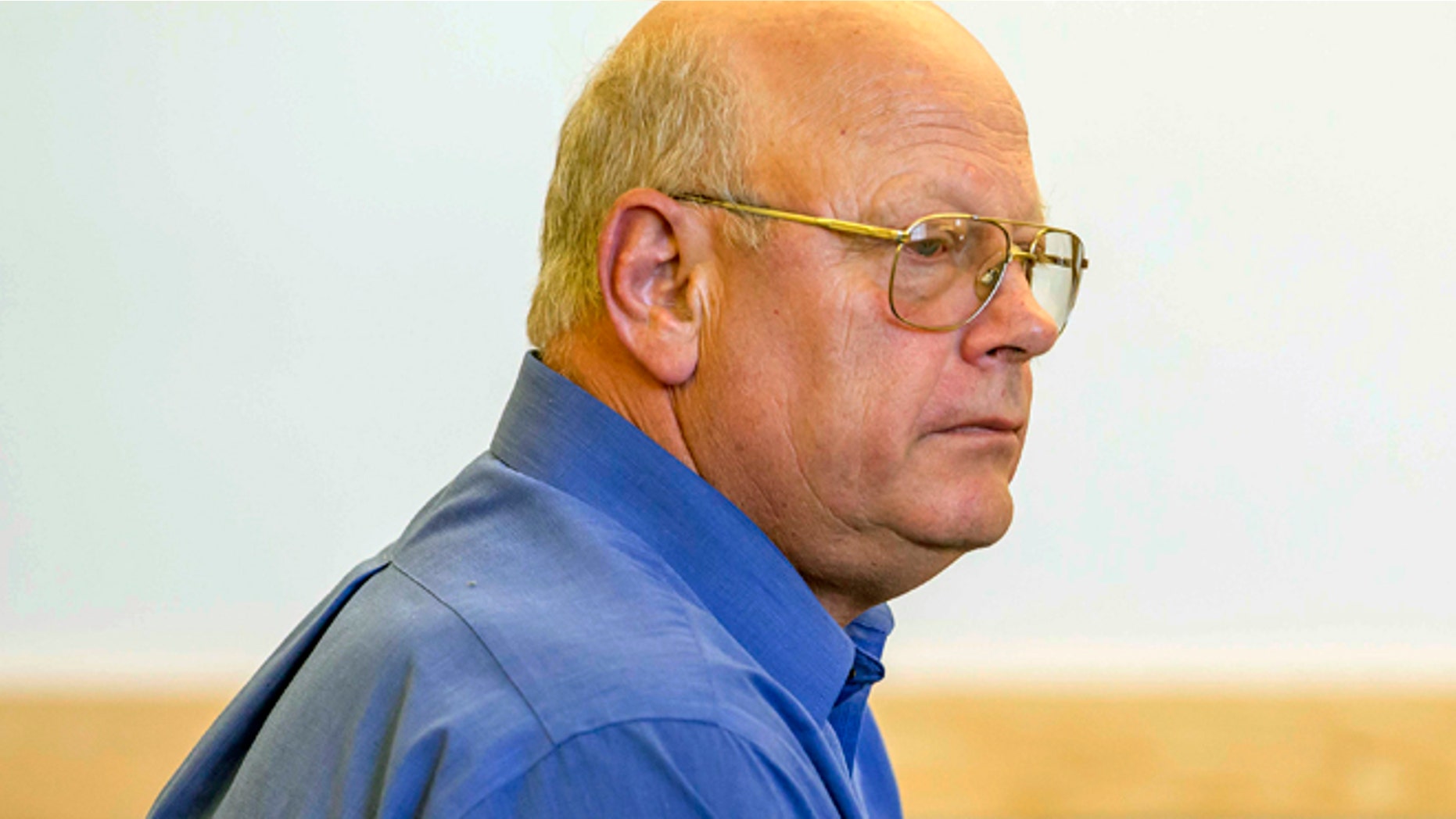 May 8, 2015: Vermont state Sen. Norman McAllister stands during arraignment in court in St. Albans, Vt., where he pleaded not guilty to several charges of sexual assault and prohibited acts that prosecutors said involved three victims. (AP)
