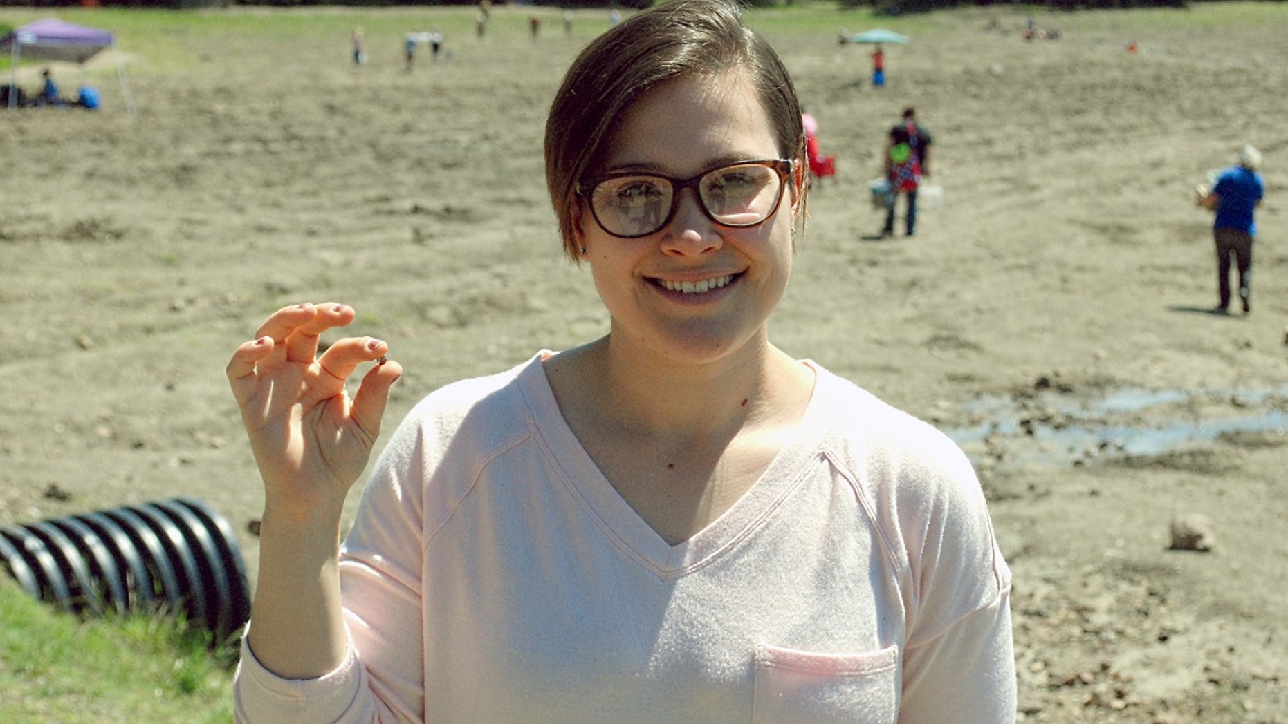 Victoria Brodski found a 2.65-carat diamond at Arkansas' Crater of Diamonds State Park on Saturday. (Arkansas State Parks)