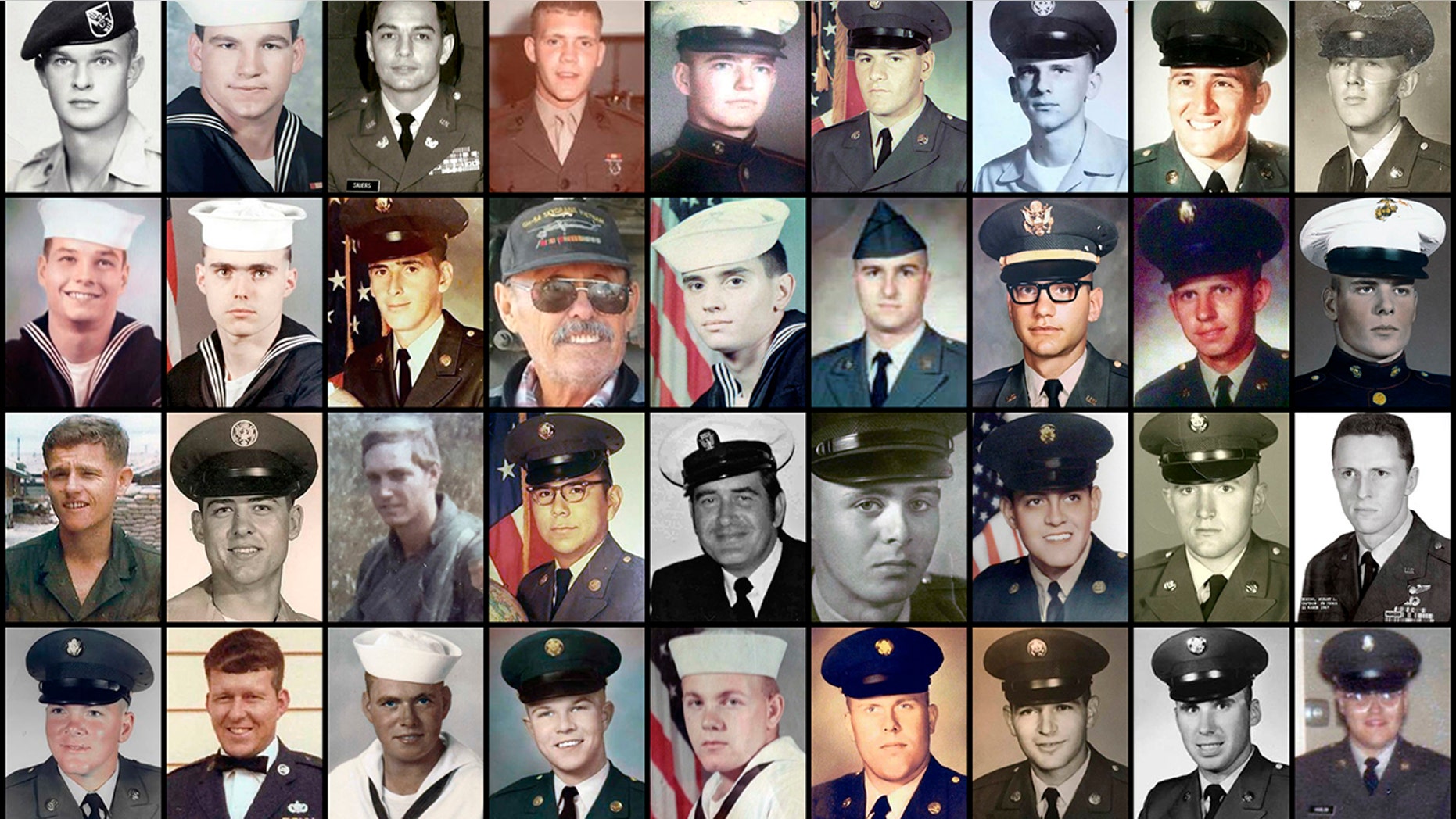This combination of file photos provided by their families shows some of the hundreds of U.S. veterans of the Vietnam War who suffered from cholangiocarcinoma, a rare bile duct cancer believed to be linked to liver fluke parasites in raw or poorly cooked river fish.