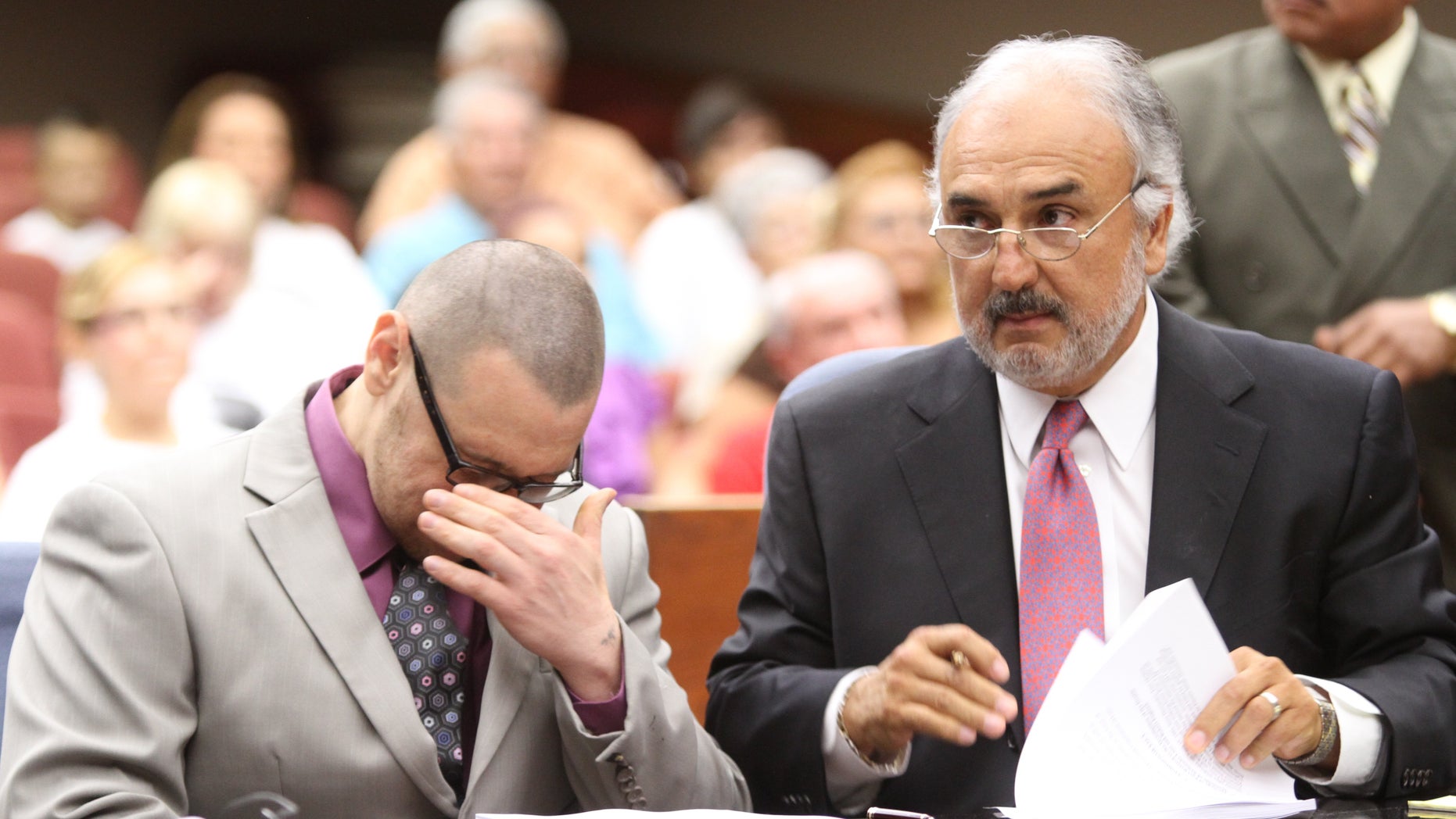 Daniel Villegas is seen in the courtroom after Judge Sam Medrano gives a retrial recommendation.