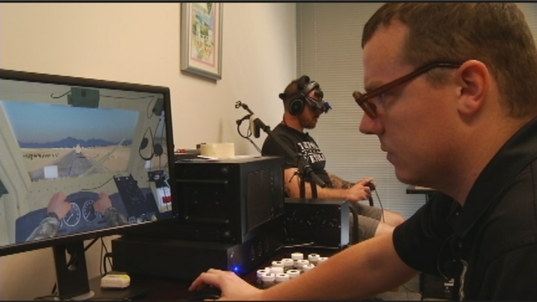 Iraq War veteran Bruce Chambers was the first patient to go through the UCF Restores program, which combines prolonged exposure therapy with virtual reality to help treat veterans' and active-duty soldiers' post-traumatic stress disorder (PTSD).