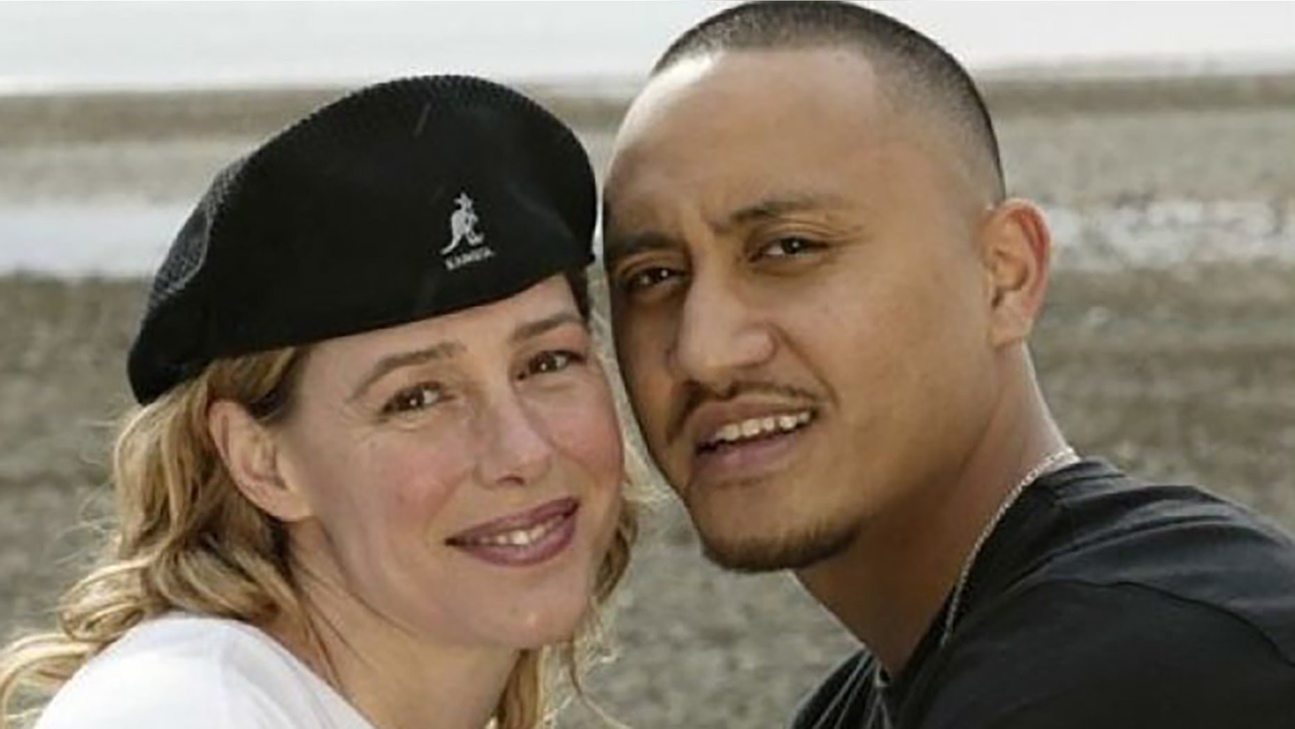 Mary Kay Letourneau and Villi Fualaau posing for a photo April 9, 2005, outside their home in Seattle.