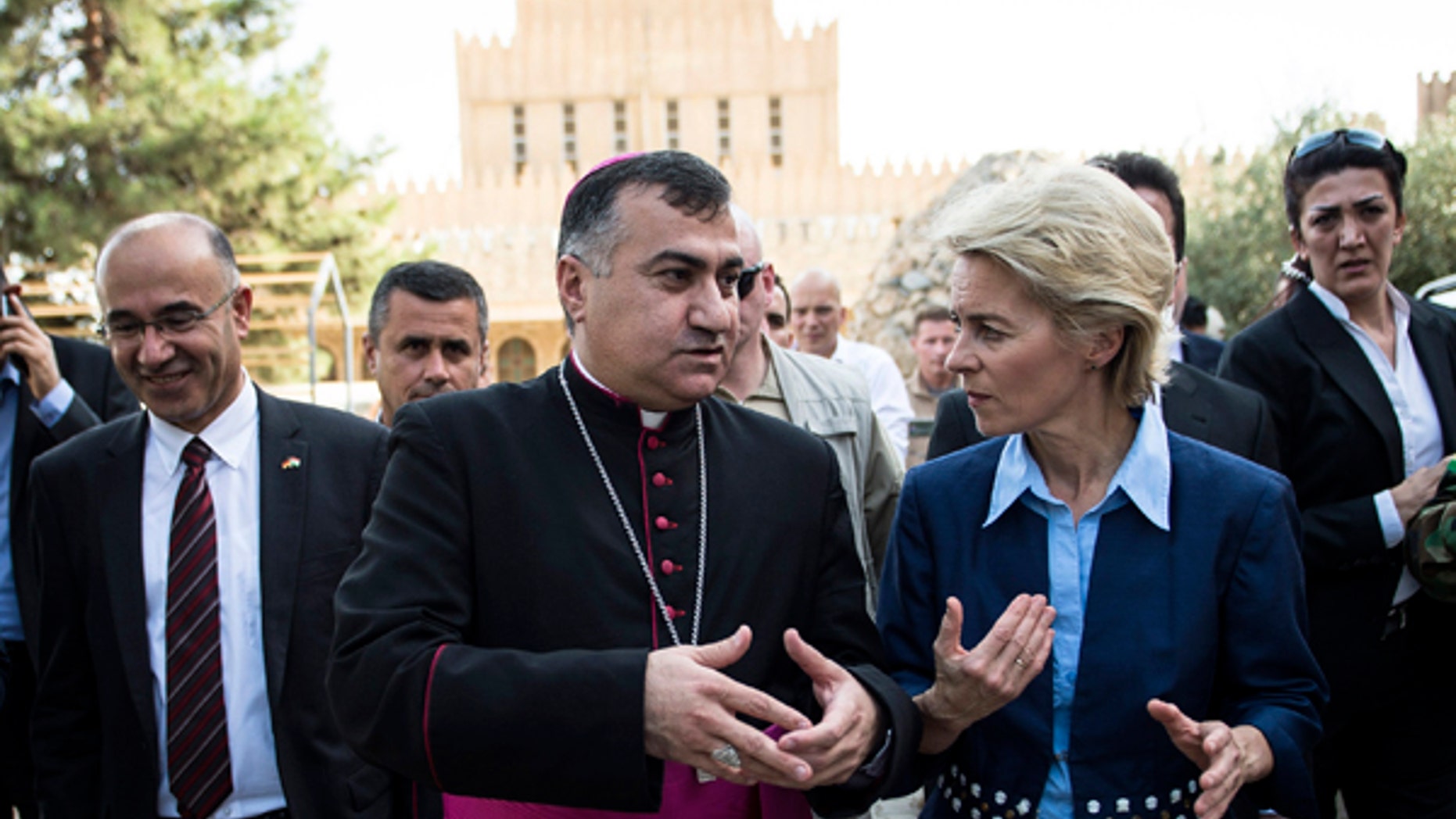 Iraqi Archbishop Bashar Warda (C) the Chaldean Archbishop of Arbil, says that he is hopeful that the Trump Administration will do more to provide assistance to Christians and other religious minorities in Northern Iraq.