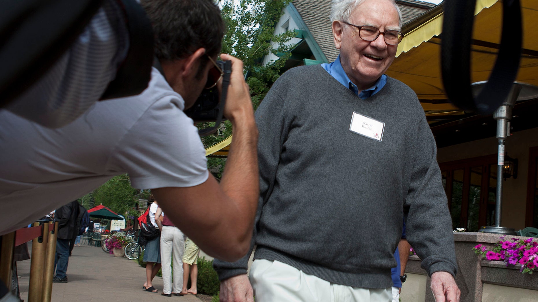 In this July 7, 2011 file photo, Berkshire Hathaway chairman and CEO Warren Buffett heads to lunch.