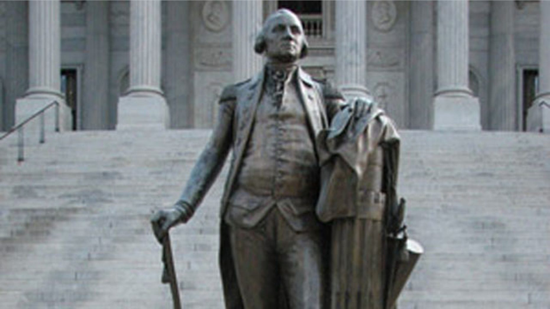 Shown here is the bronze statue of George Washington outside the State House in Columbia, S.C.