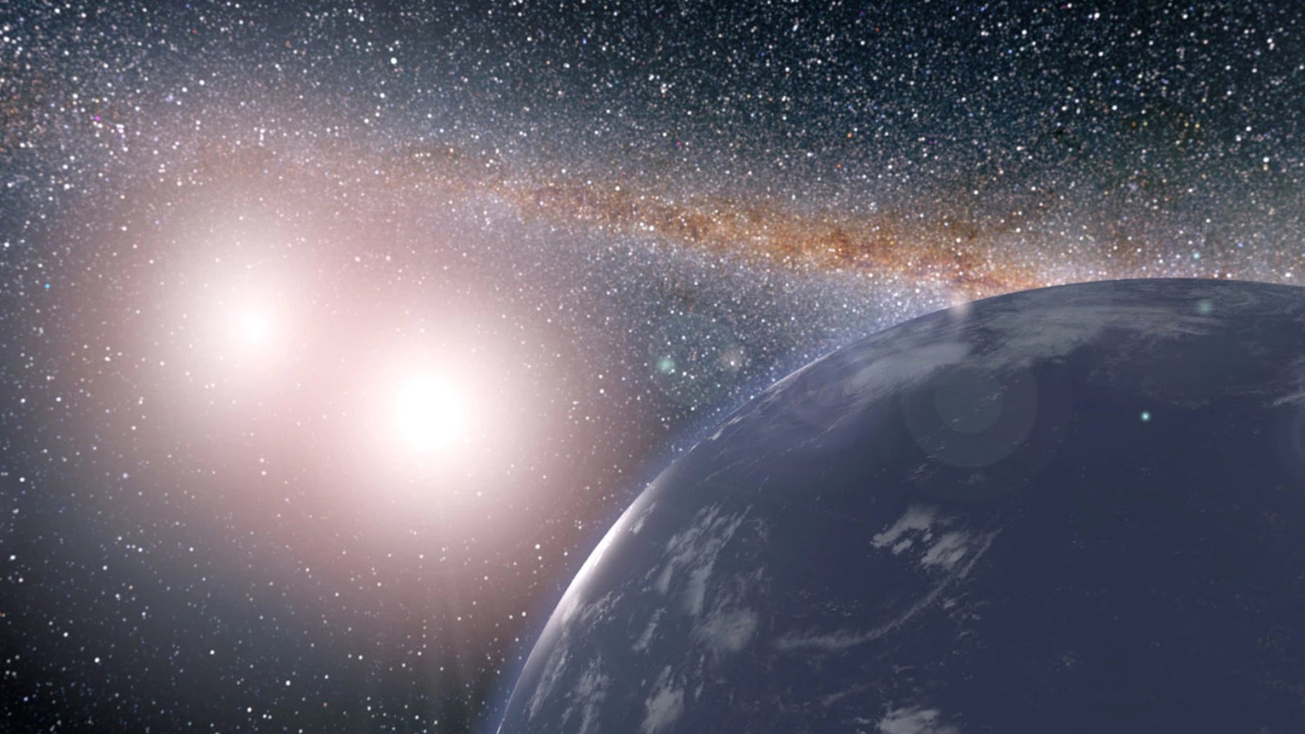 An artist's concept of a planet covered in water. New research suggests such worlds could be more likely to support life than thought.