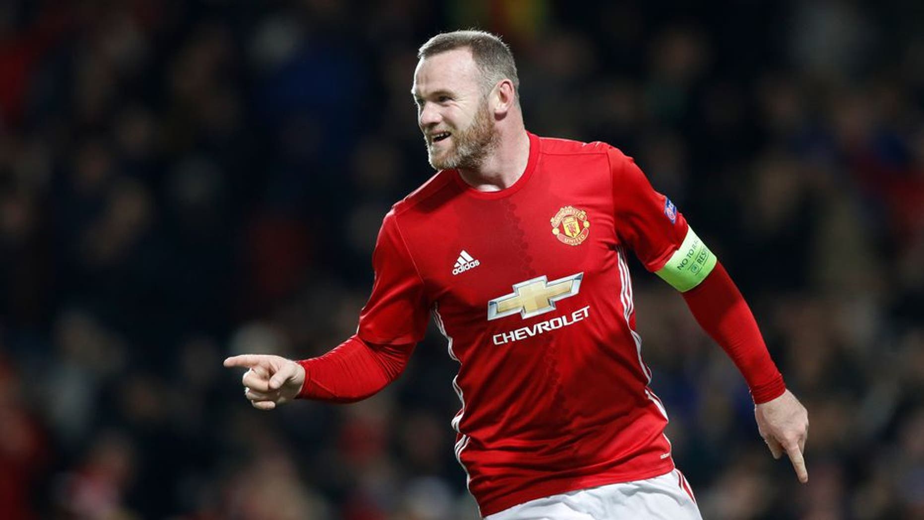 Manchester United v Feyenoord - UEFA Europa League - Group A - Old Trafford. Manchester United's Wayne Rooney celebrates scoring his side's first goal of the game during the UEFA Europa League match at Old Trafford, Manchester. Picture date: Thursday November 24, 2016. See PA story SOCCER Man Utd. Photo credit should read: Martin Rickett/PA Wire URN:29266432