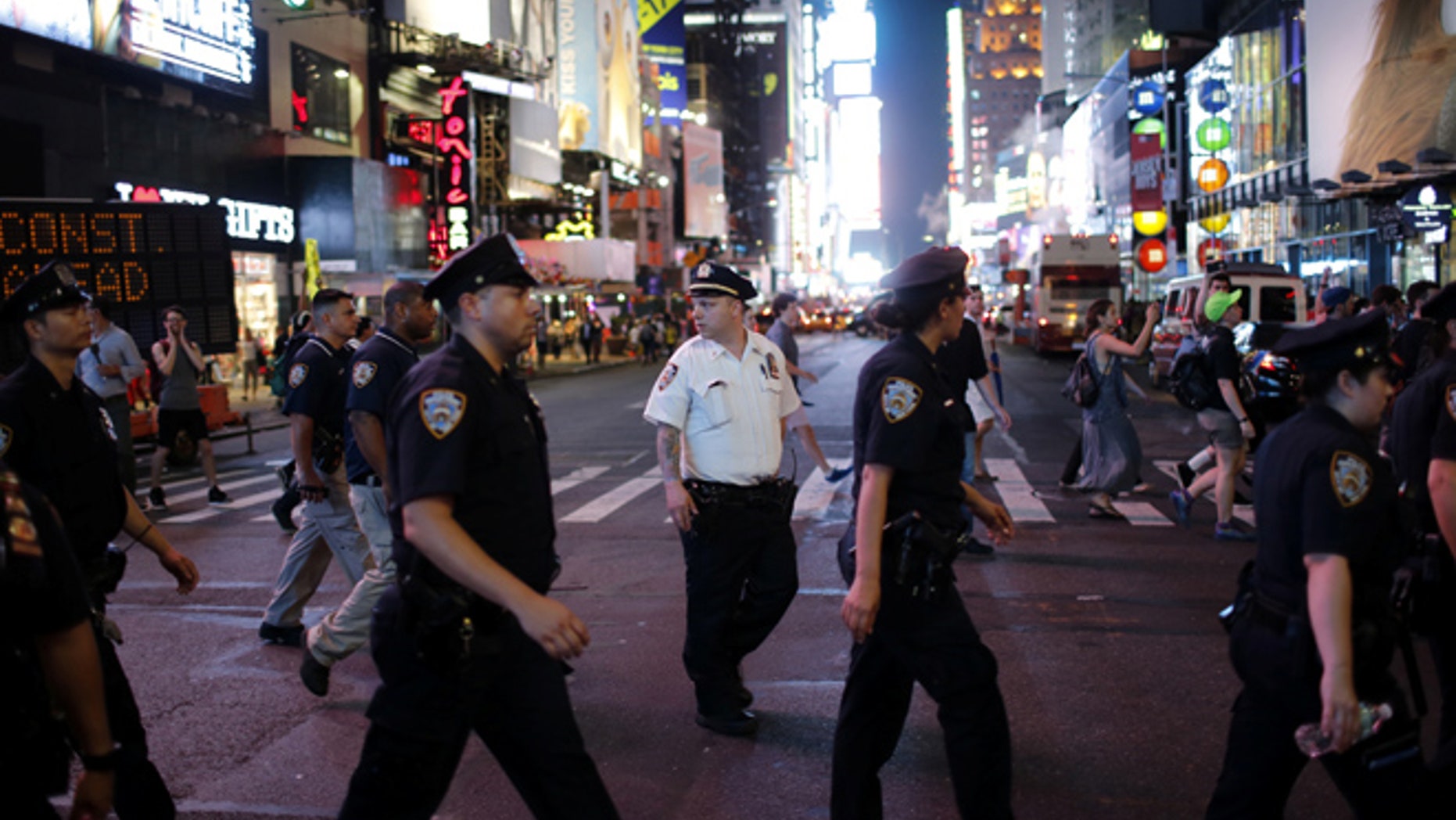 NYPD officers in Times Square