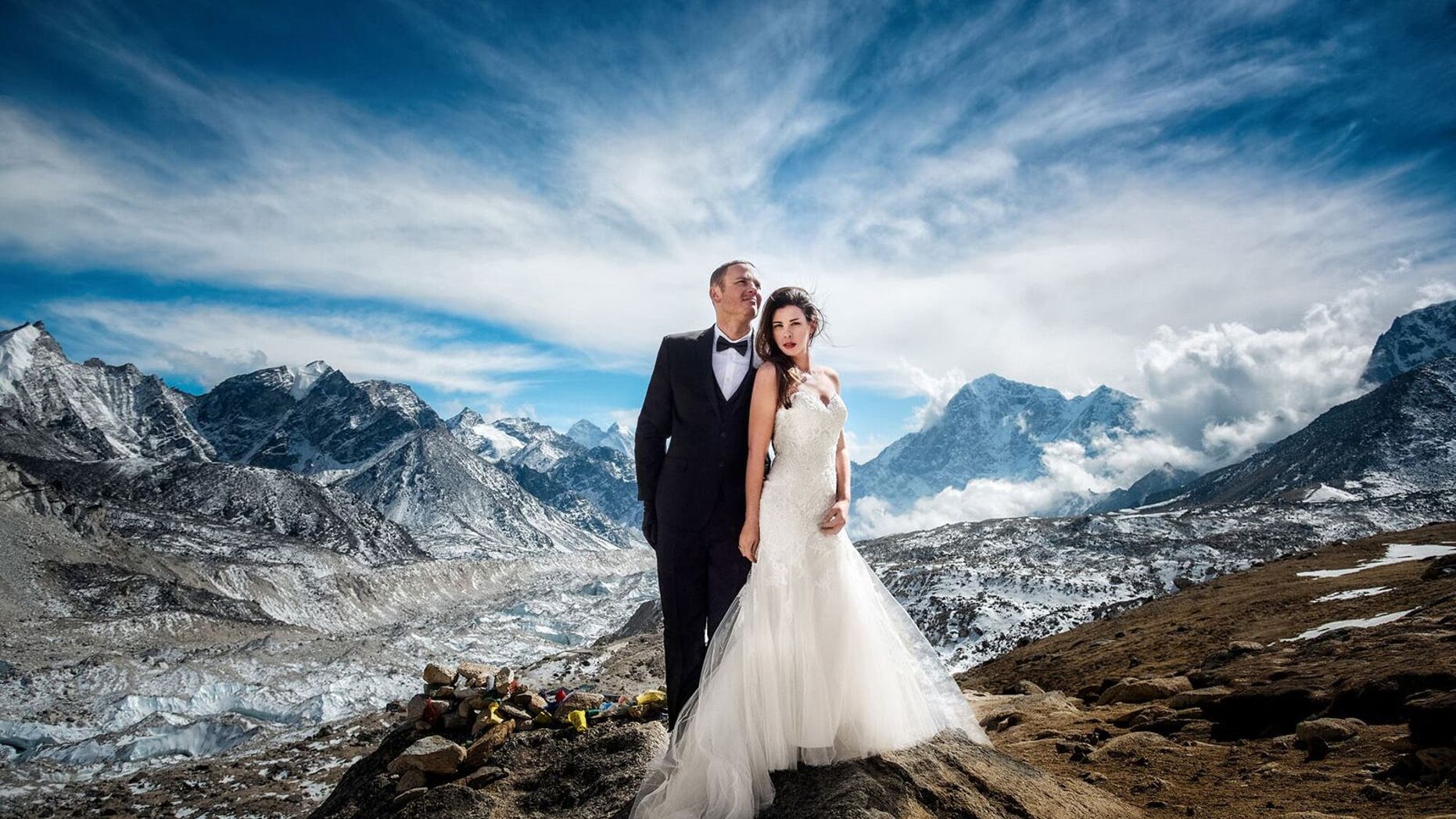 James Sissom and Ashley Schmeider trekked up Mount Everest for their dream wedding on March 16, 2017.