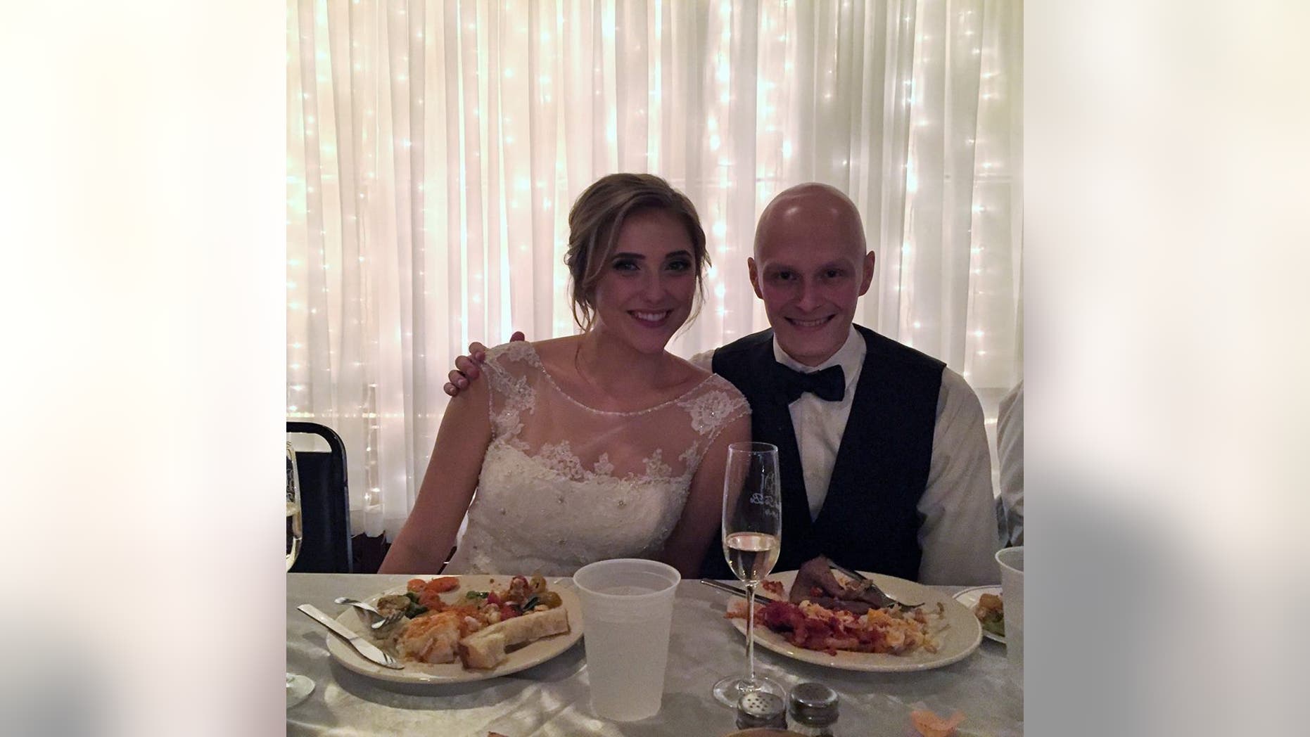 Luke Blanock and Natalie Britvich tied the knot a month after he found out his cancer was terminal.