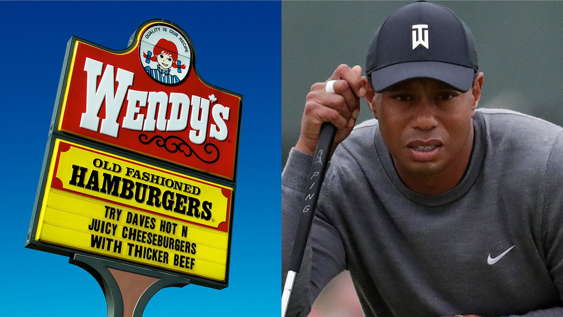Wendy's took a break from trolling McDonald's to troll Tiger Woods.