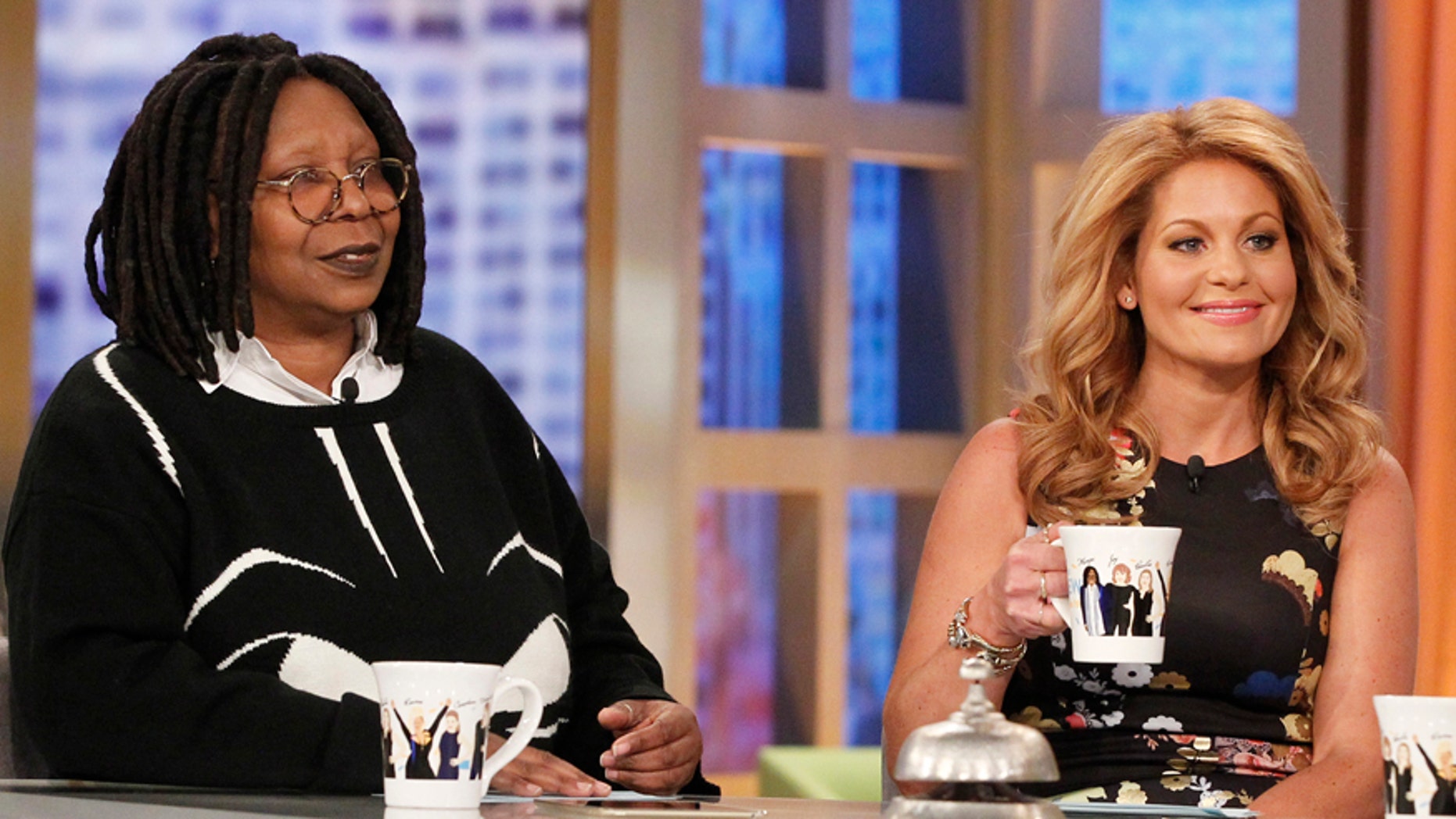 Whoopi Goldberg, left, and Candace Cameron Bure appear on "The View." (ABC/ Lou Rocco)