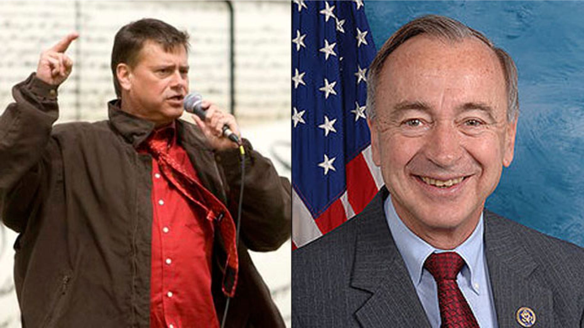 Shown here are Tea Party activist Mark Williams, left, and Rep. Walt Minnick. (AP/House.gov)