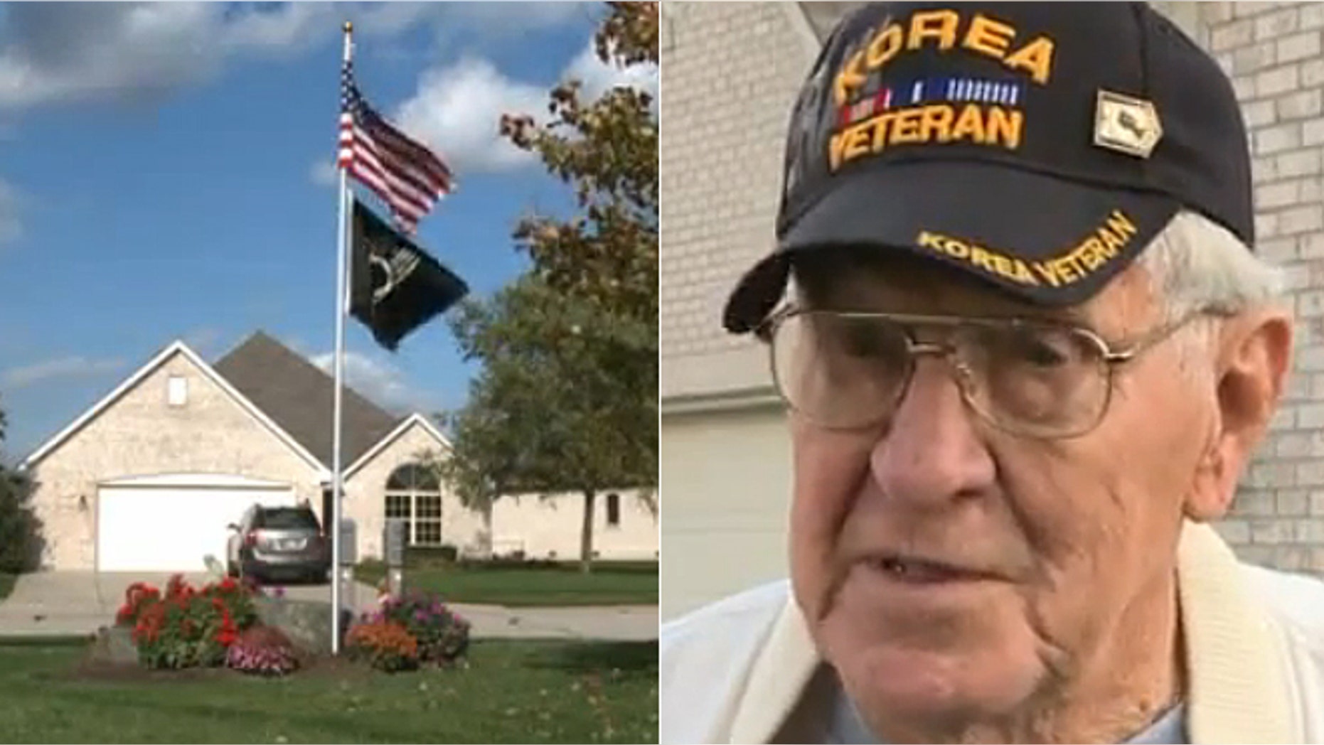 Bob Willits, 82, of Greenfield, Ind., insists he'll fight a local homeowners Association over the American and POW/MIA flags outside his home. (FOX59.com)