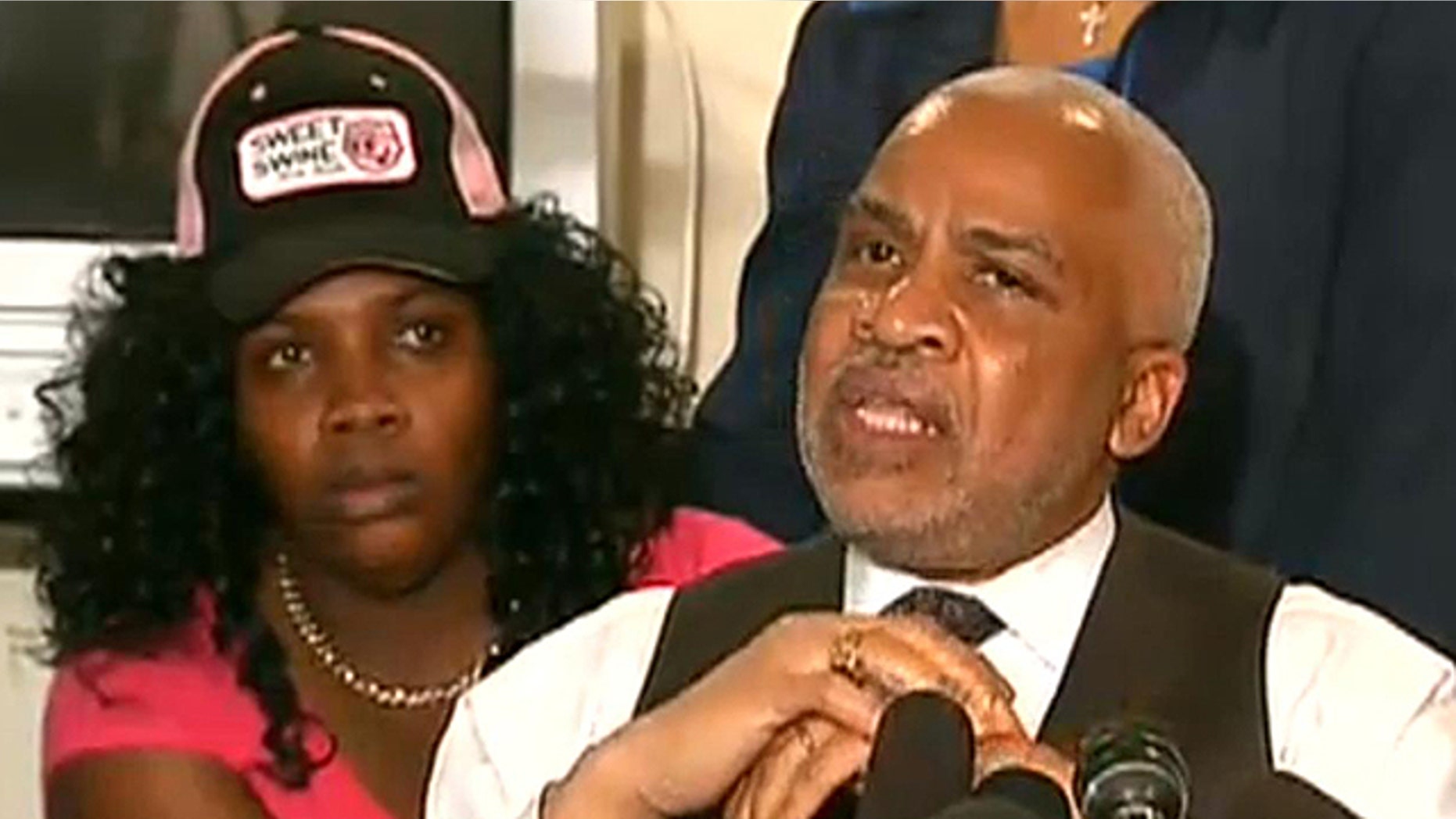 "I have not seen the ticket, nor do I want to see the ticket," said attorney Edward Smith, right, as Marlinde Wilson stood behind him.