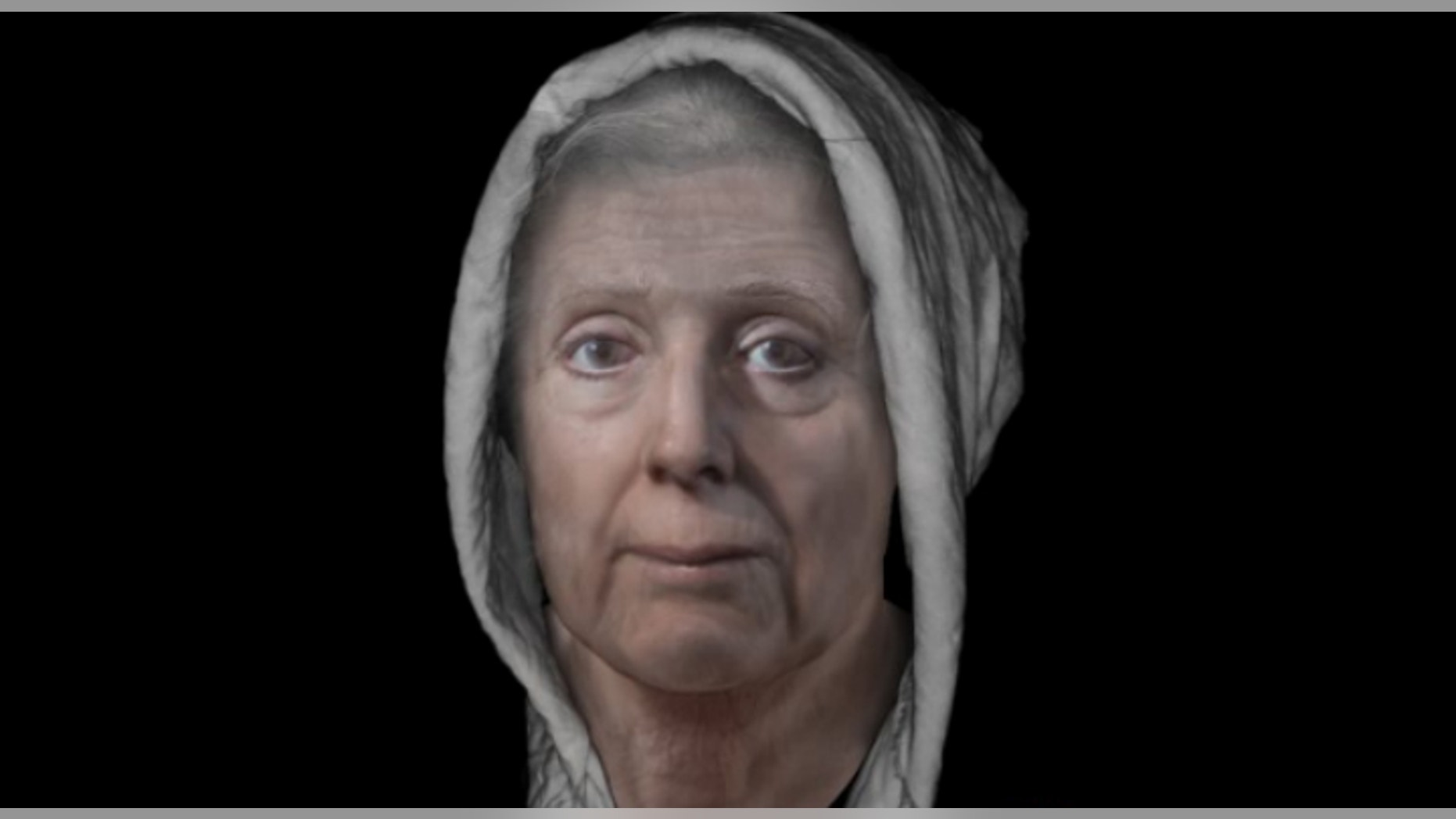 The reconstruction of Lilias Adie's face (The University of Dundee)