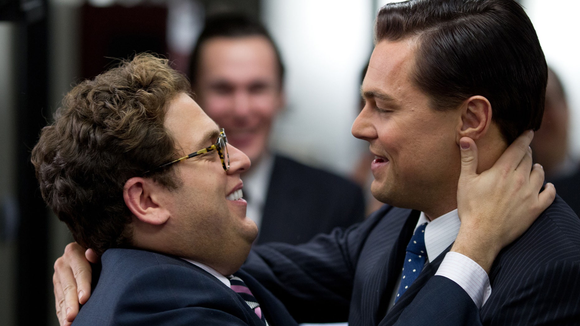 Jonah Hill, right, appears in the "Wolf of Wall Street" with Leonardo DiCaprio.