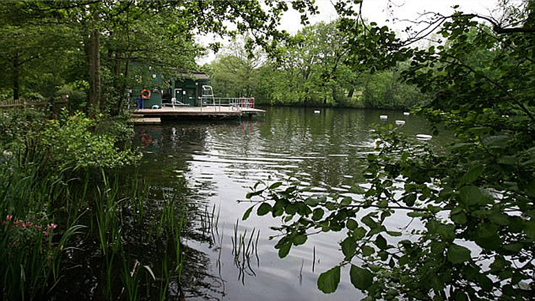 A women-only pond at London's Hampstead Heath park.