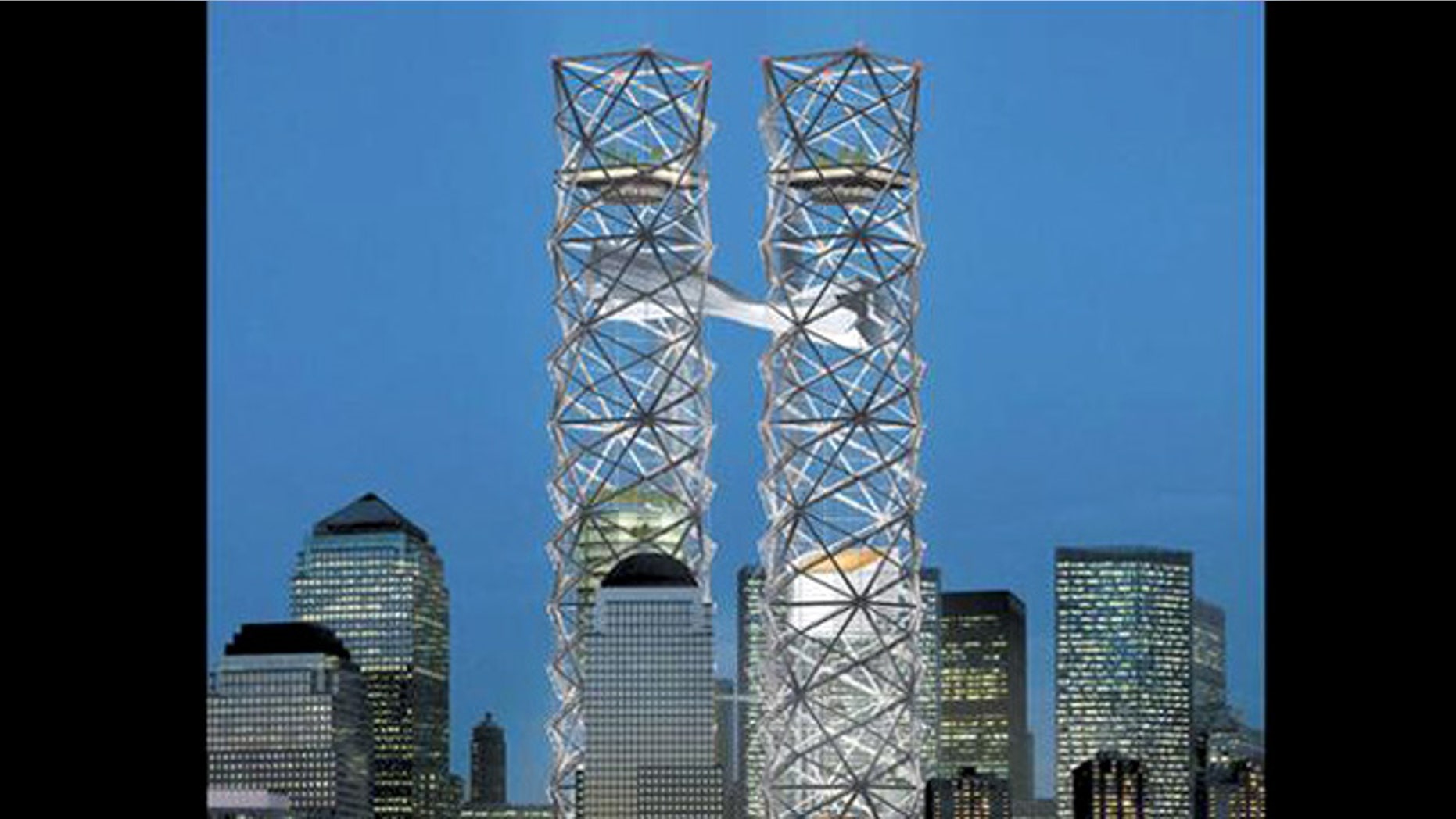 The World Cultural Center, a finalist among proposed design plans for the World Trade Center site, featured a skybridge -- one of several modern concessions to safety following 9/11..