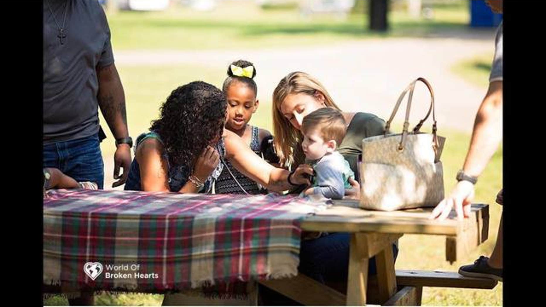 Alaiya's family listened to her heart inside Mason's chest.