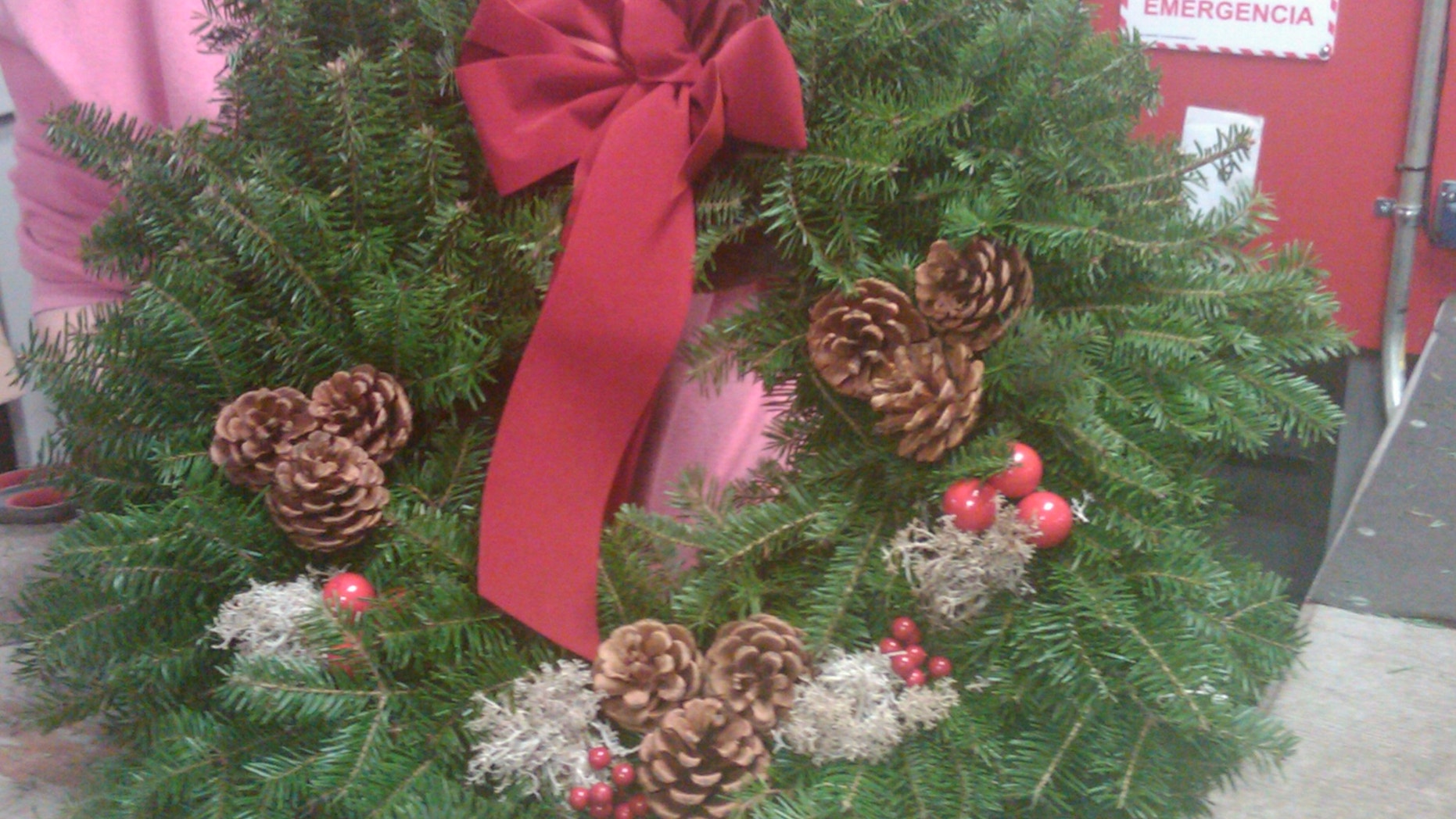 Dec. 2: A Christmas wreath made by Whitney Wreath company in Maine.