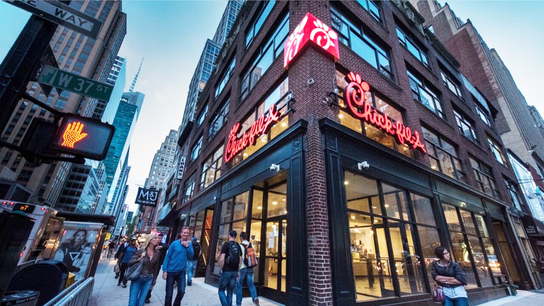 New York City's first Chick-fil-A, located on 37th Street and 6th Avenue, opens Oct. 3.