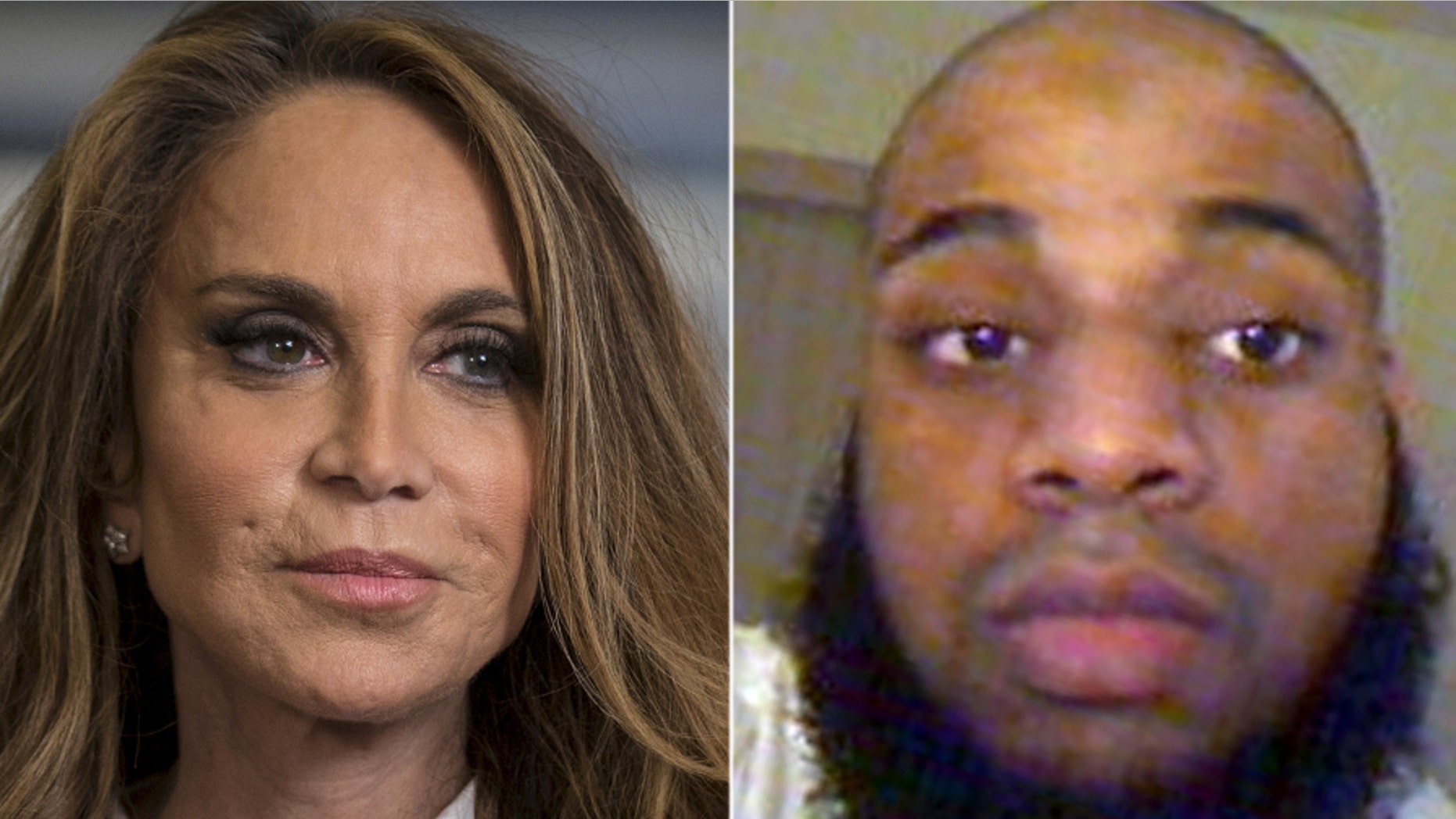 David Wright, right, was sentenced to 28 years in prison Tuesday for plotting to behead conservative blogger Pamela Geller, left.