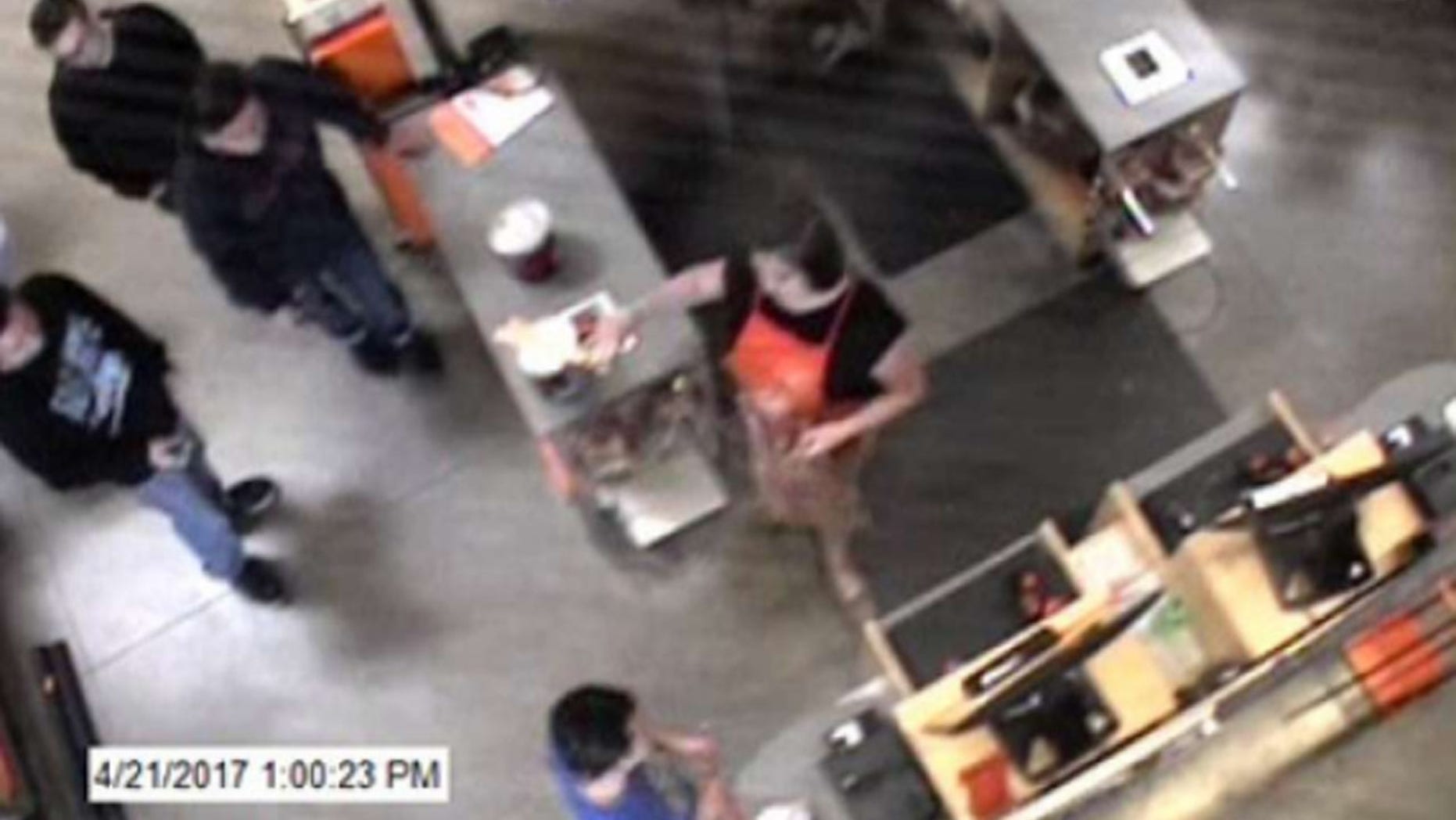 This photo from early May reportedly shows a group of men who were suspected of damaging trees in a California forest.
