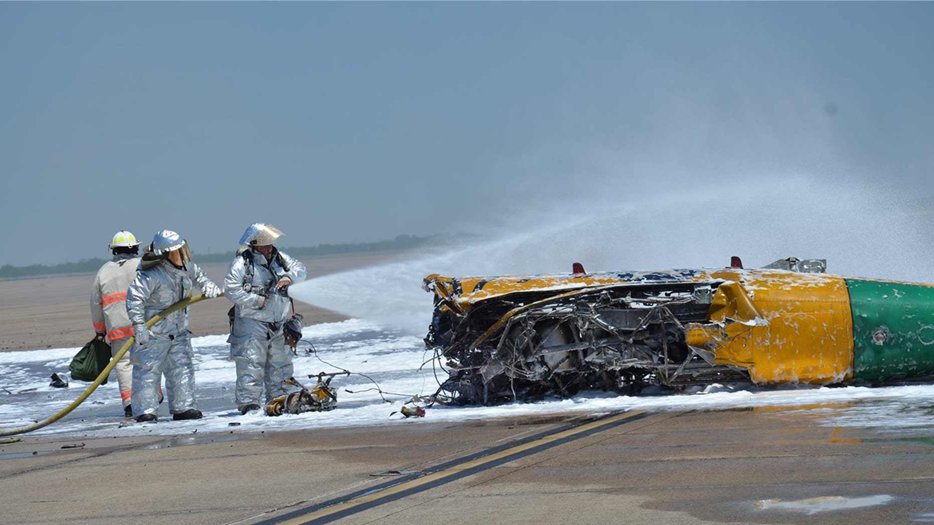 A civilian-owned aircraft crashed Wednesday shortly after takeoff from Naval Air Station Kingsville, killing both people aboard.