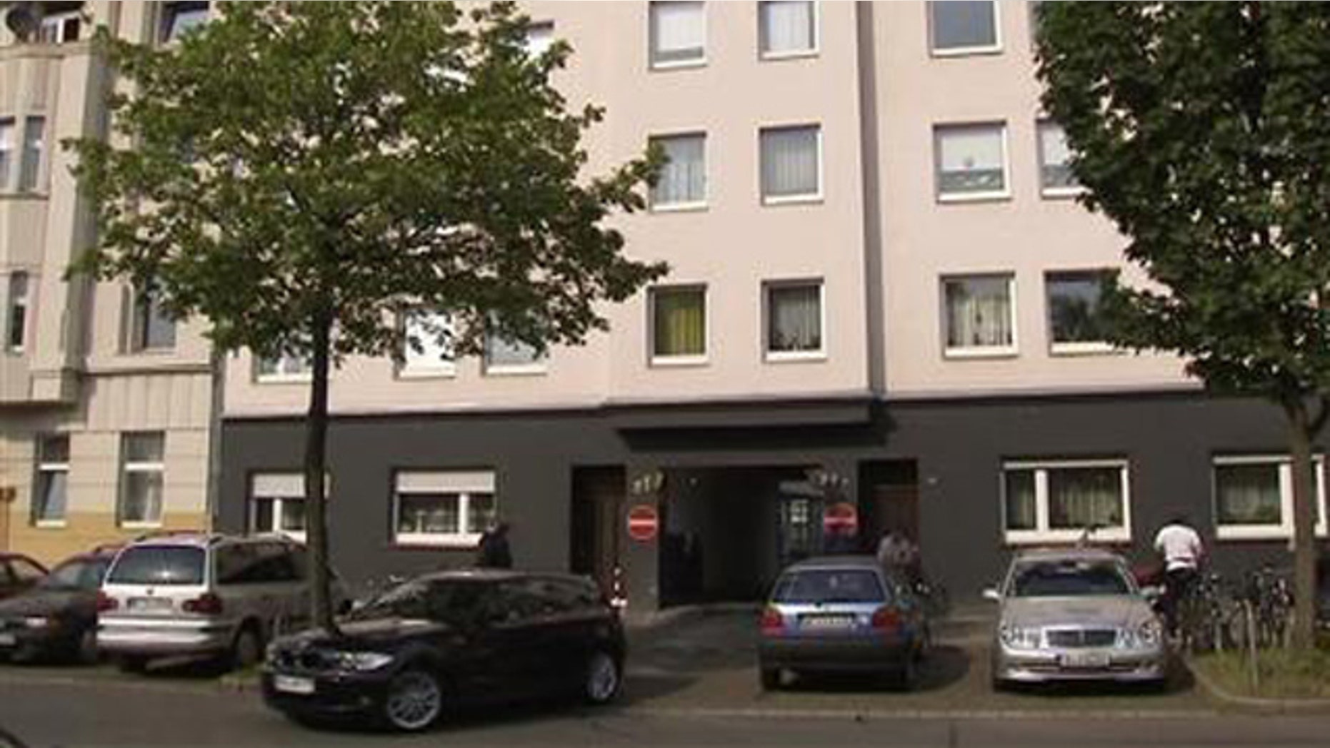 April 29, 2011: A general view of the building where German police arrested three suspected members of Al Qaeda in Duesseldorf.