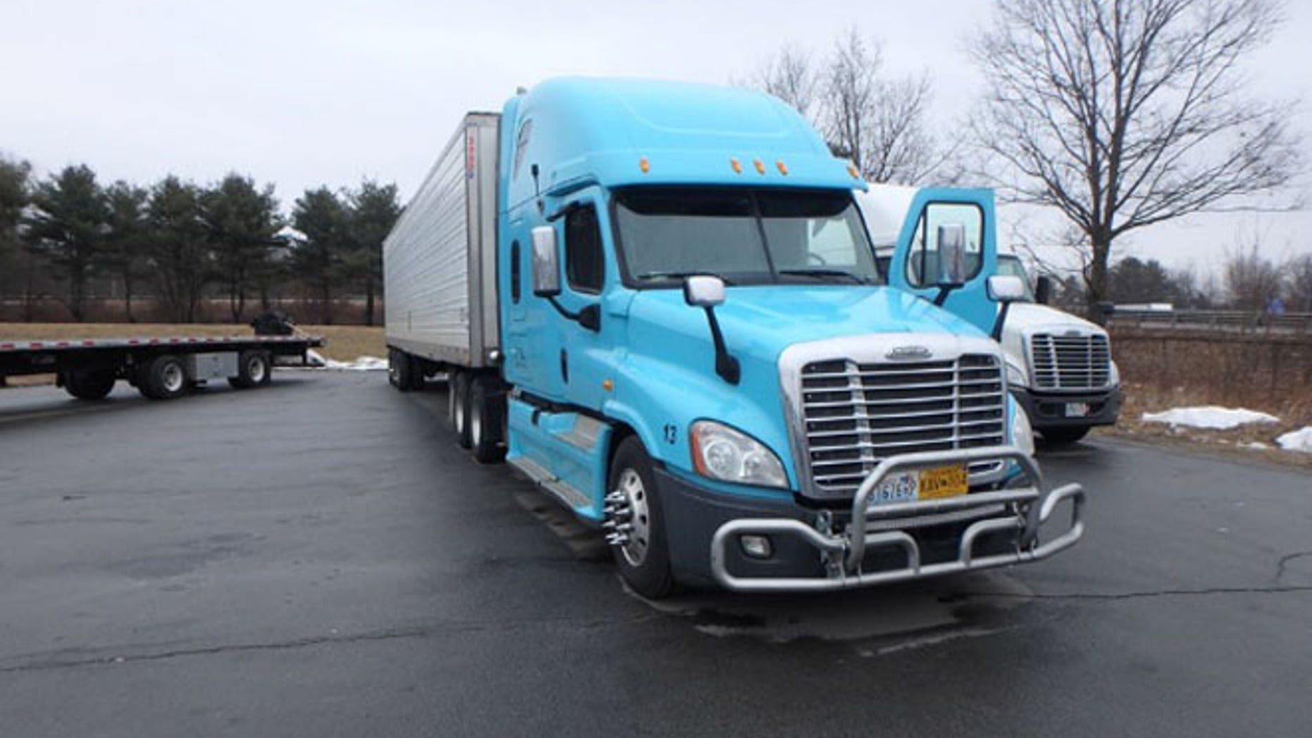 Deerfield police say they responded to a convenience store parking lot off Interstate 91 in Massachusetts