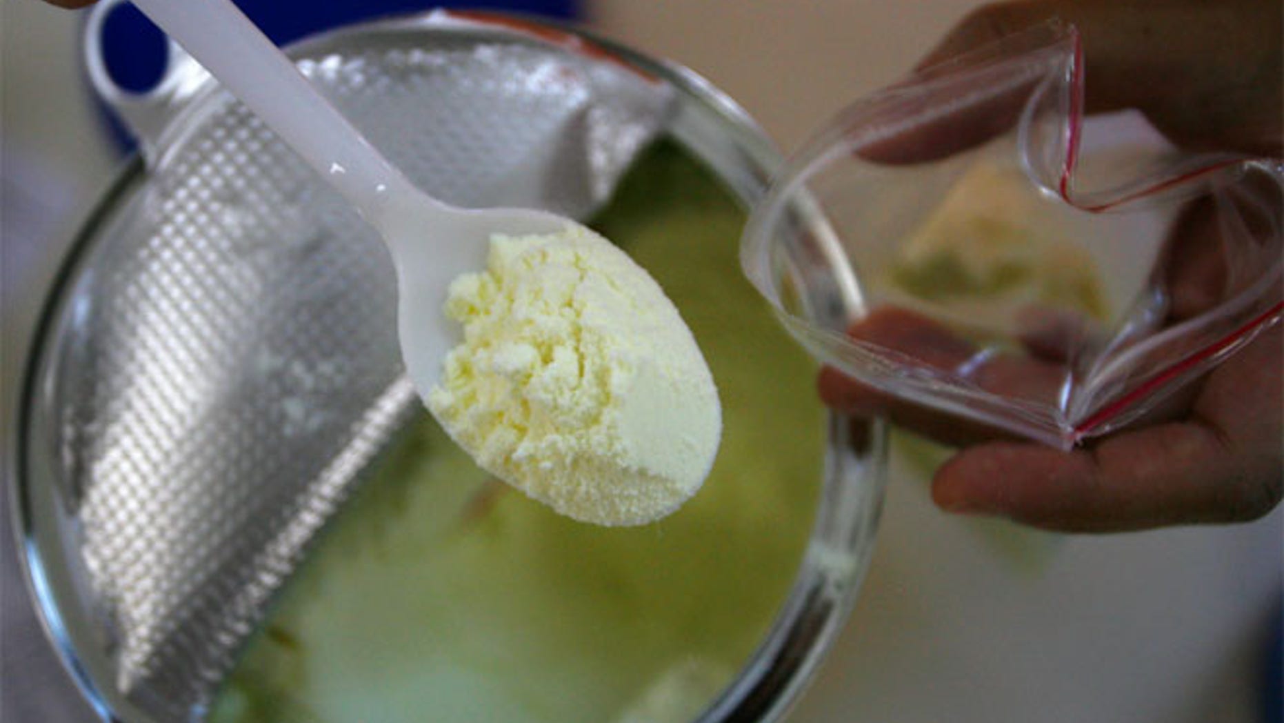 FILE: One child got sick from ingesting tampered formula but is in good condition after being treated at a hospital and released.