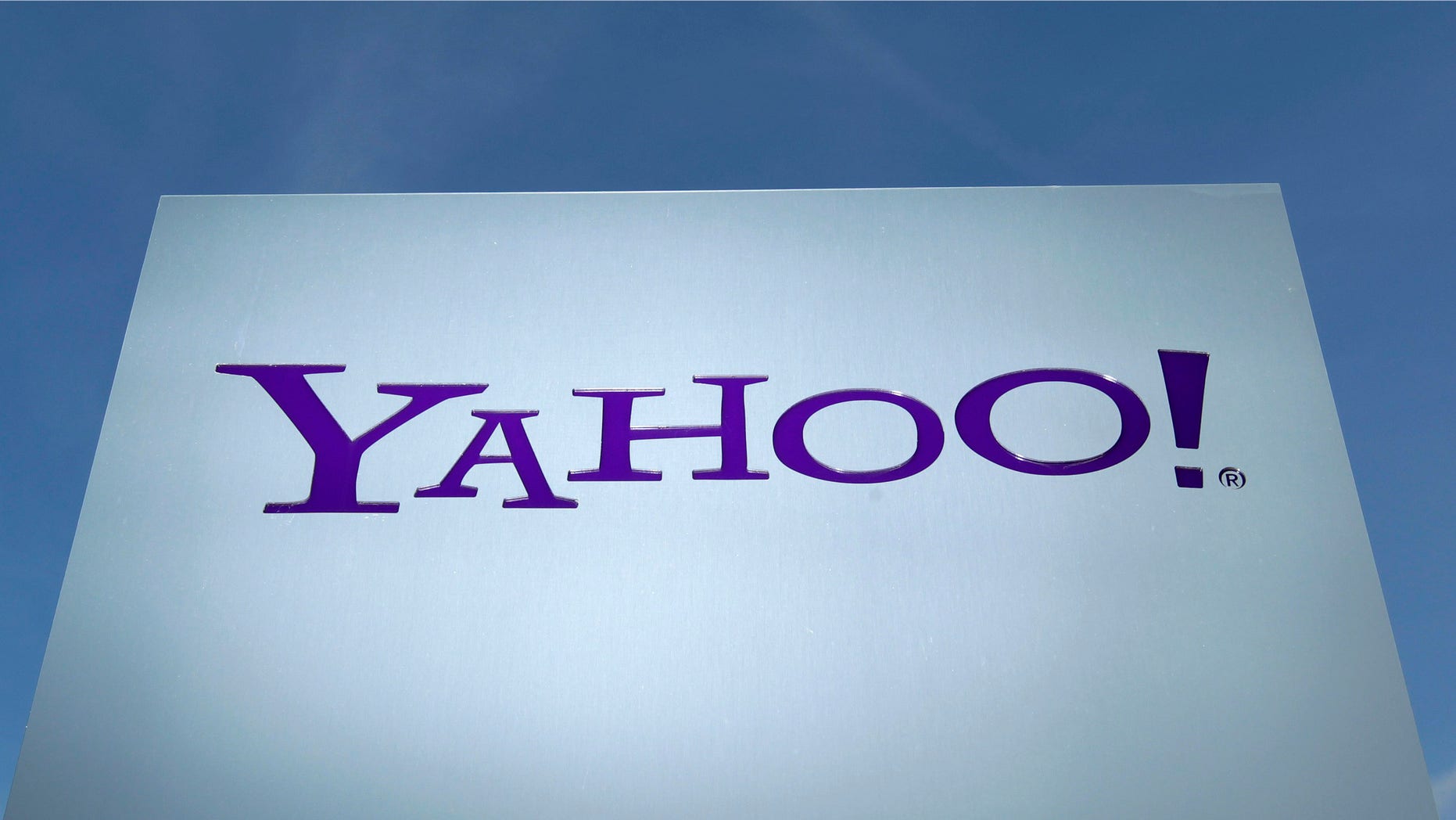 File photo: Feb. 7, 2014: Yahoo logo is pictured in front of a building in Rolle, 19 miles east of Geneva.