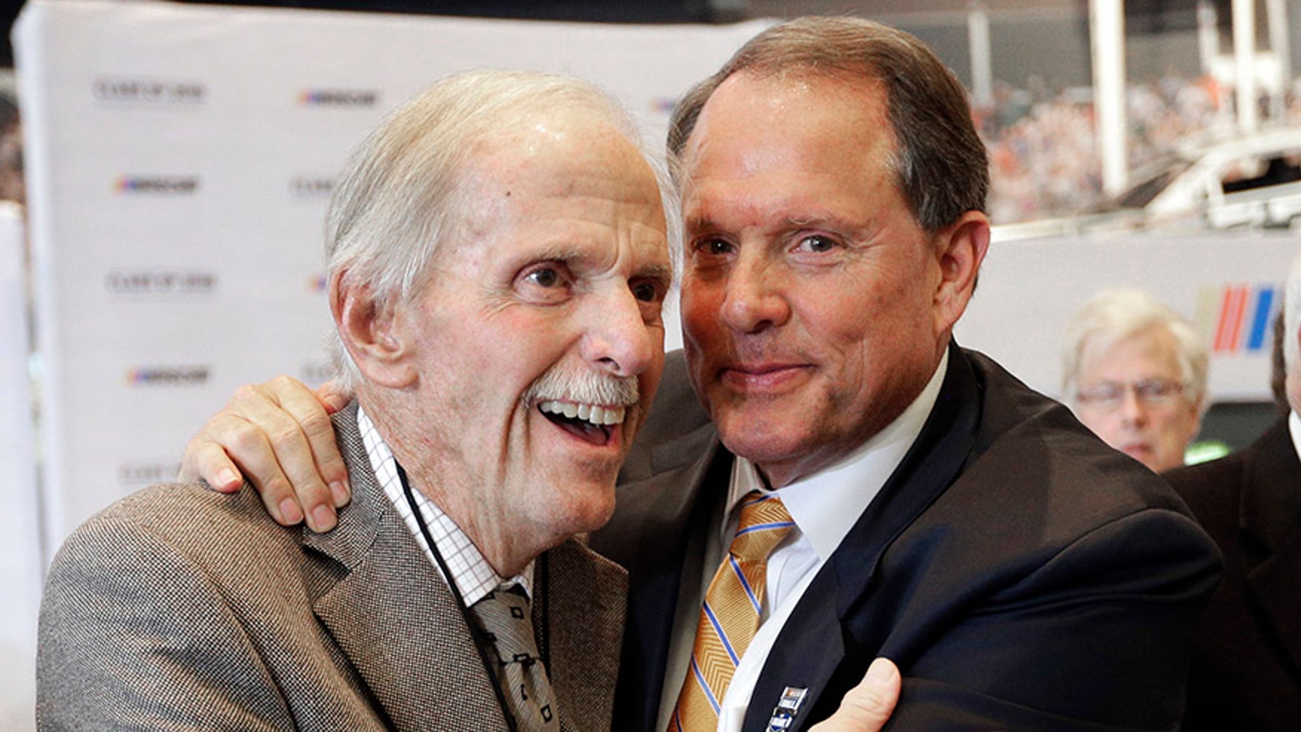 Robert Yates, left, with Winston Kelley, executive director of the NASCAR Hall of Fame