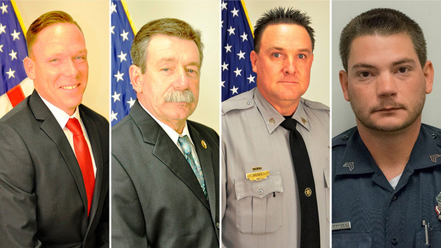 Christian Thomas McCall, 47, was accused of shooting Det. Michael Doty, Sgt. Randy Clinton, Sgt. Buddy Brown and Sgt. Kyle Cummings early Tuesday morning in York, S.C.