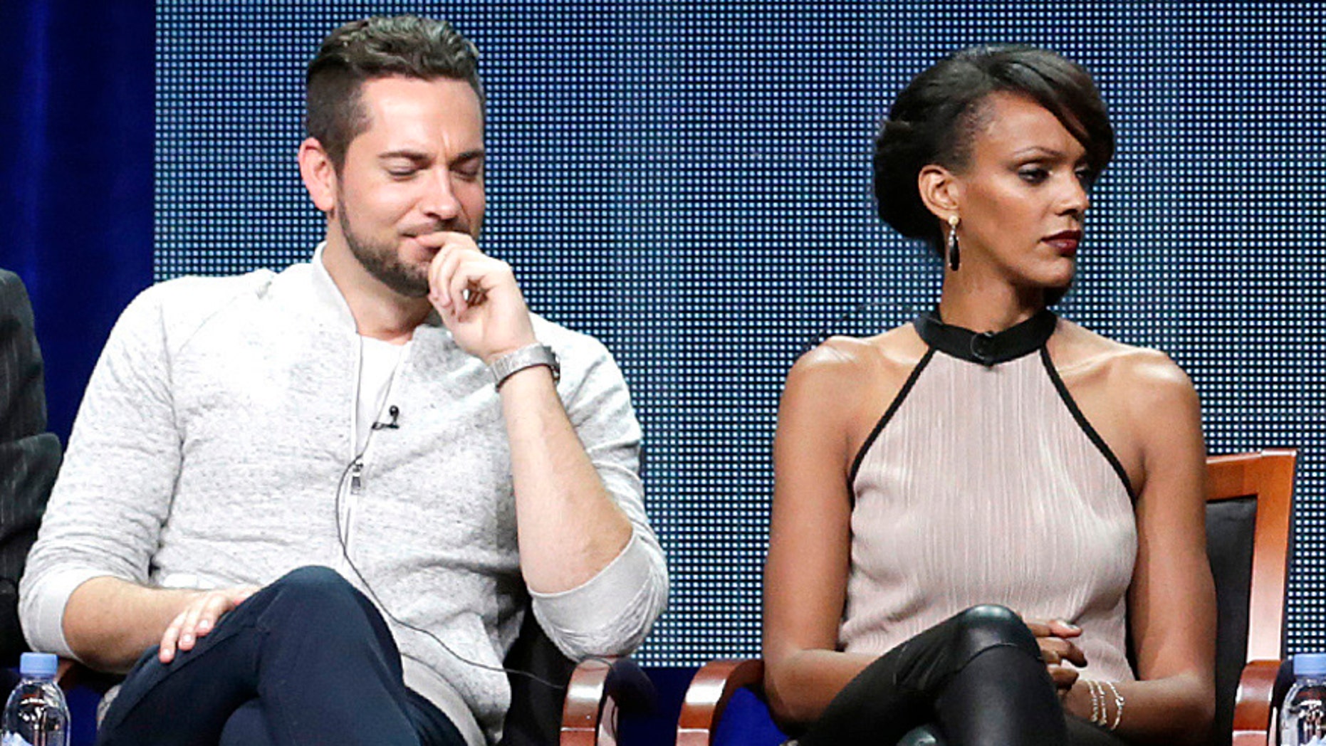 (L-R) Cast members Jack Coleman, Zachary Levi, Judi Shekoni, executive producer Tim Kring, cast members Kiki Sukezane, Ryan Guzman, and Robbie Kay participate in the NBCUniversal "Heroes Reborn" panel at the Television Critics Association (TCA) Summer 2015 Press Tour in Beverly Hills, California August 13, 2015. REUTERS/Jonathan Alcorn - RTX1O78N