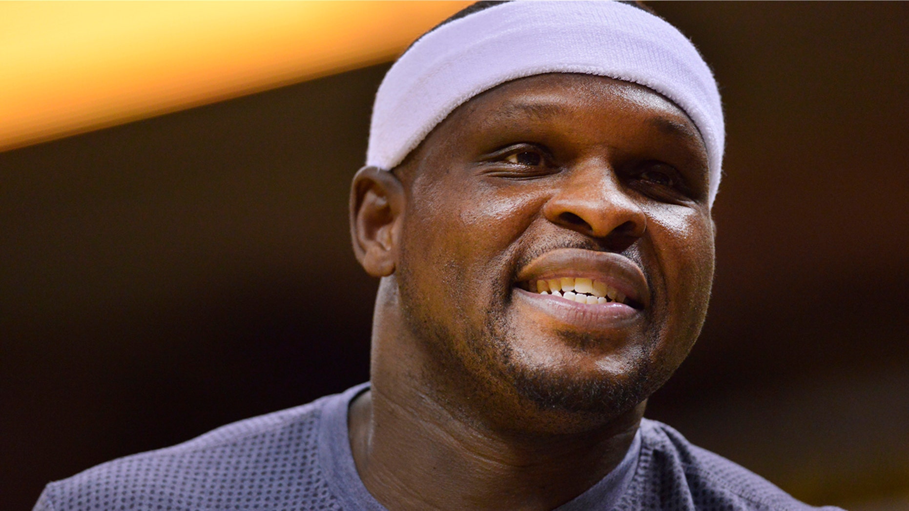 Memphis Grizzlies forward Zach Randolph warms up before an NBA basketball game against the San Antonio Spurs on April 27.