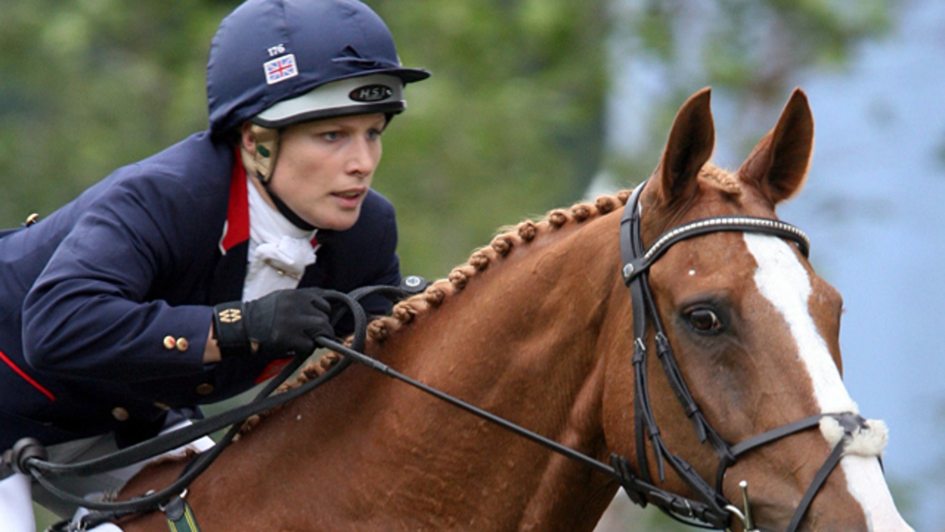 July 6, 2007: This file photo shows Britain's Zara Phillips, a granddaughter of Queen Elizabeth II, riding "Toytown" in the jumping test competition of the Event Competitions at the World Equestrian Festival CHIO Aachen 2007 in Aachen, western Germany.