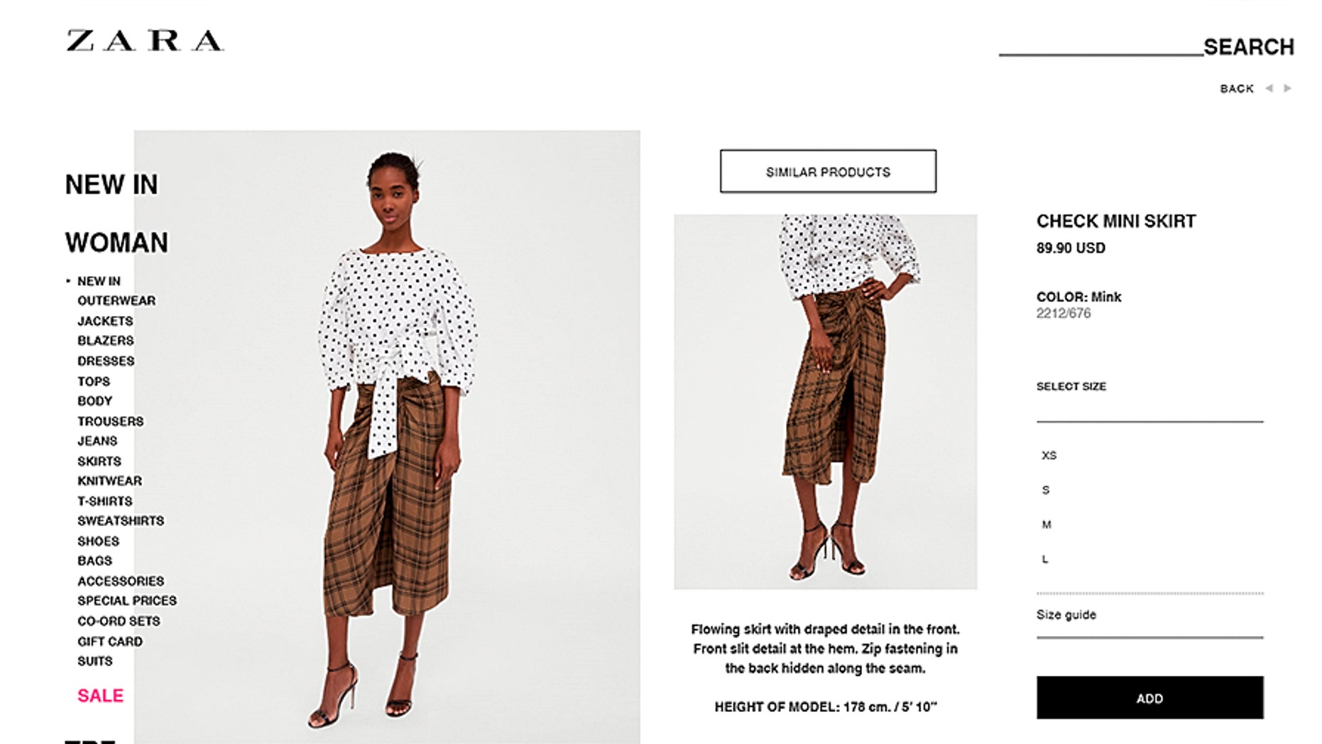 Zara is being accused of cultural appropriation on social media for its "check mini skirt," which many say looks like a lungi.