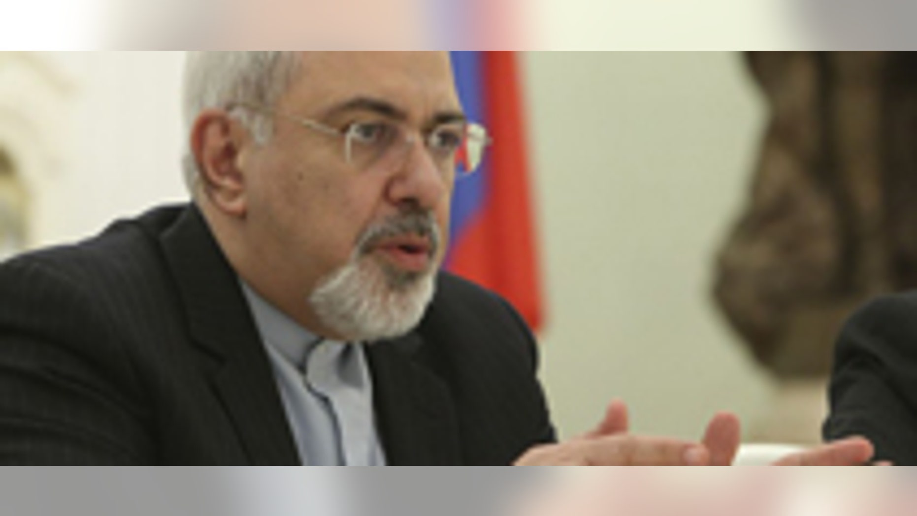 Iranian Foreign Minister Mohammad Javad Zarif speaks at his meeting with Russian President Vladimir Putin in the Kremlin in Moscow, Russia, Thursday, Jan. 16, 2014.