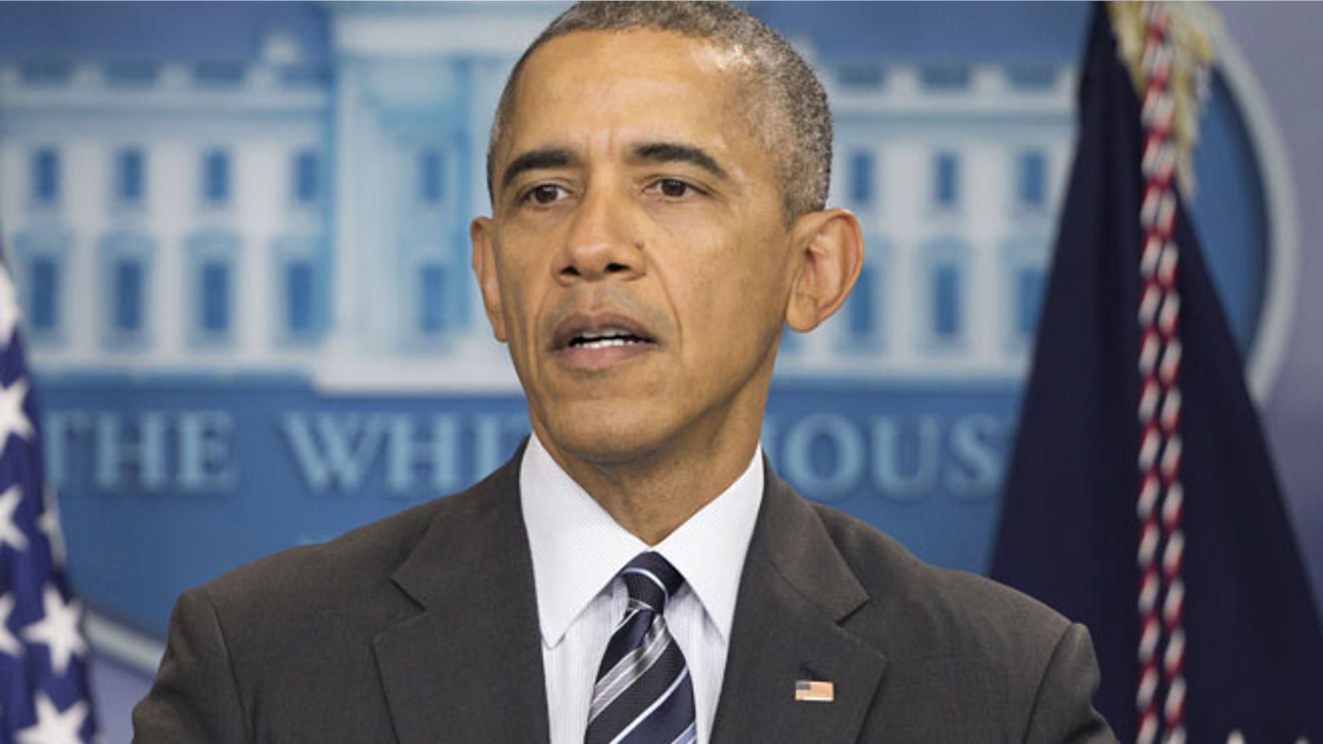 Feb. 5, 2016: President Barack Obama speaks in the Brady Press Briefing Room of the White House in Washington.