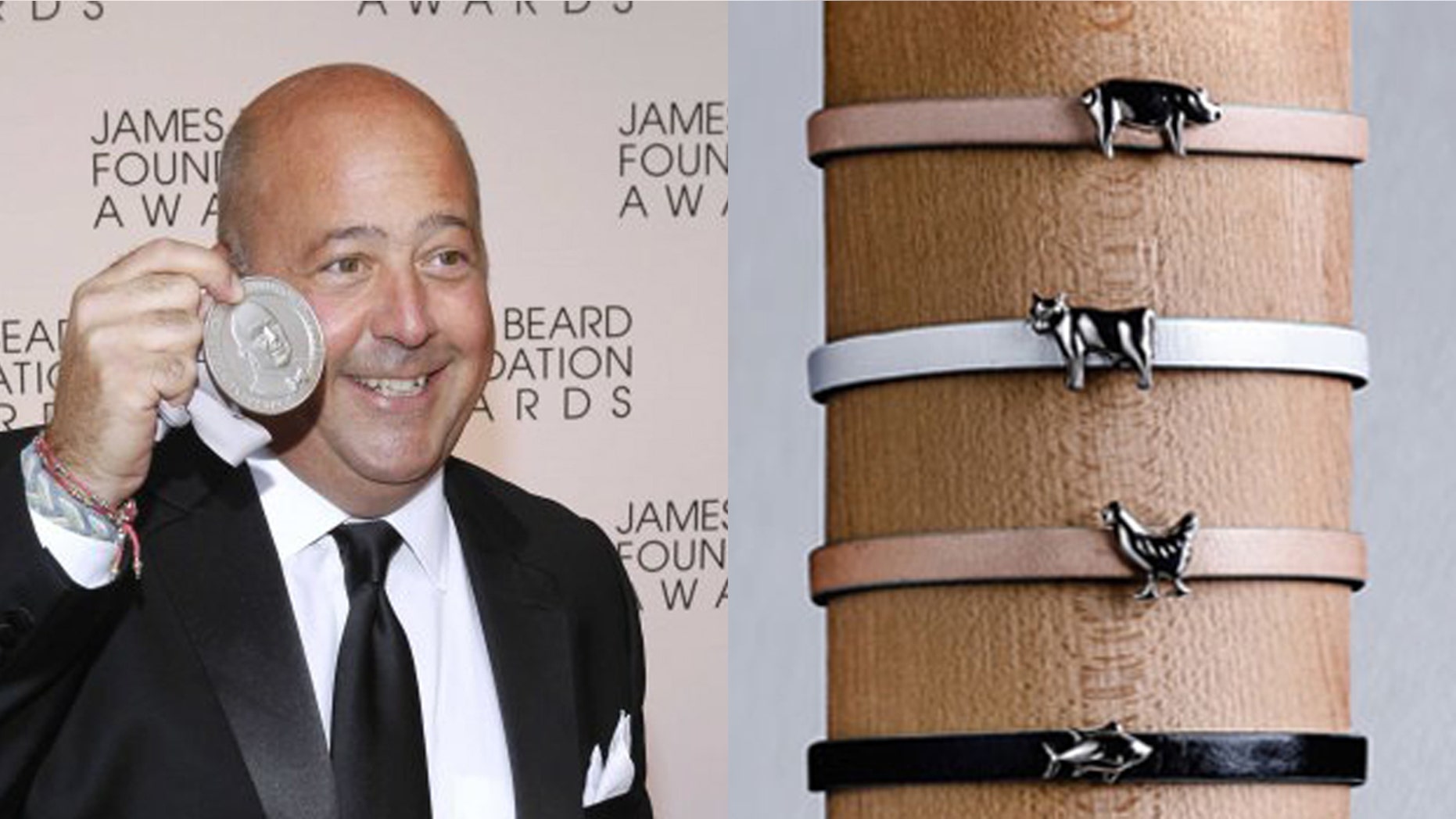 Andrew Zimmern is designing food themed jewelry with a cause.
