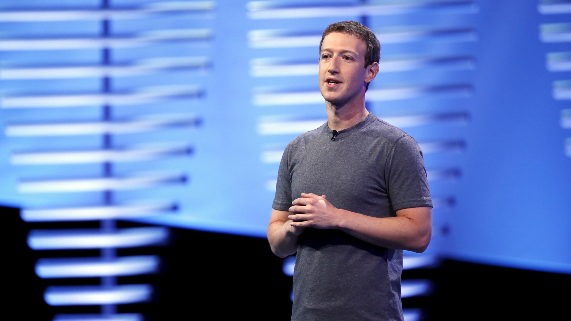 File photo - Facebook CEO Mark Zuckerberg speaks on stage during the Facebook F8 conference in San Francisco, California April 12, 2016. (REUTERS/Stephen Lam)